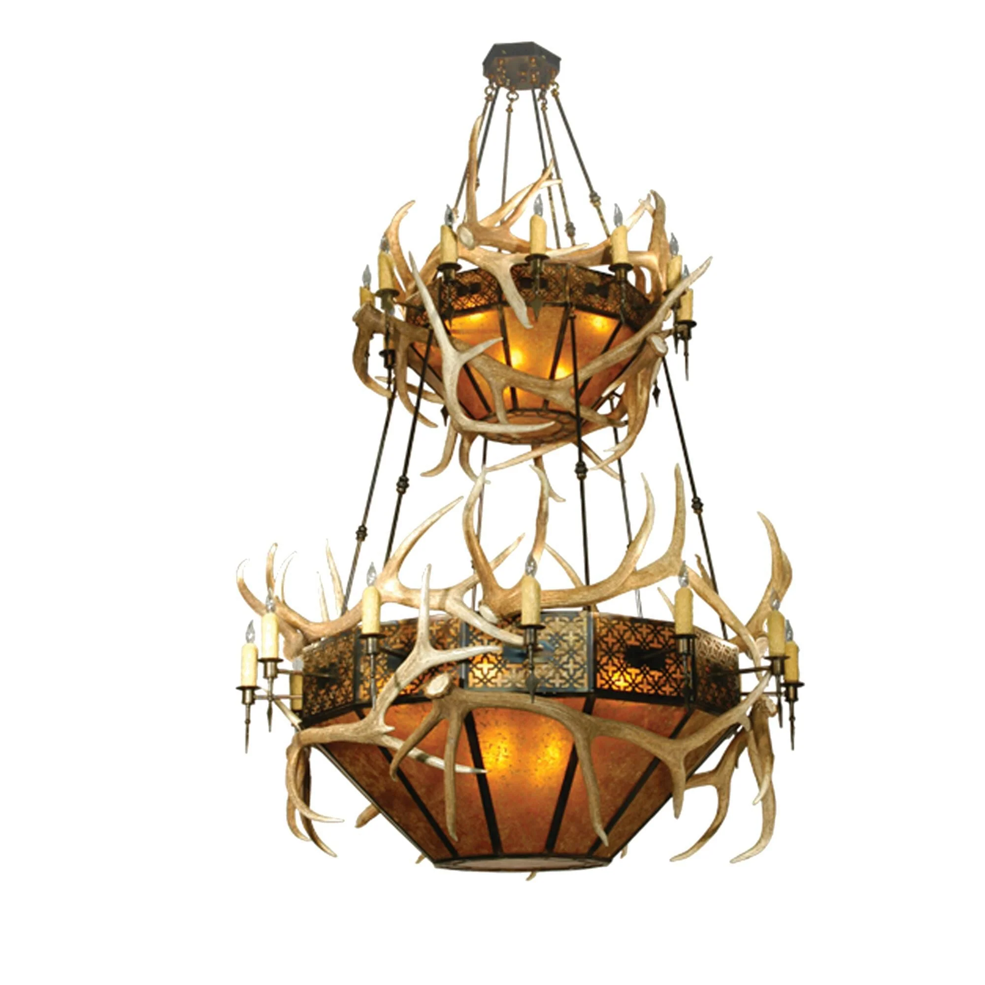 Meyda Lighting Antlers Elk 68 Inch 16 Light Chandelier Cp104285 - Image 1