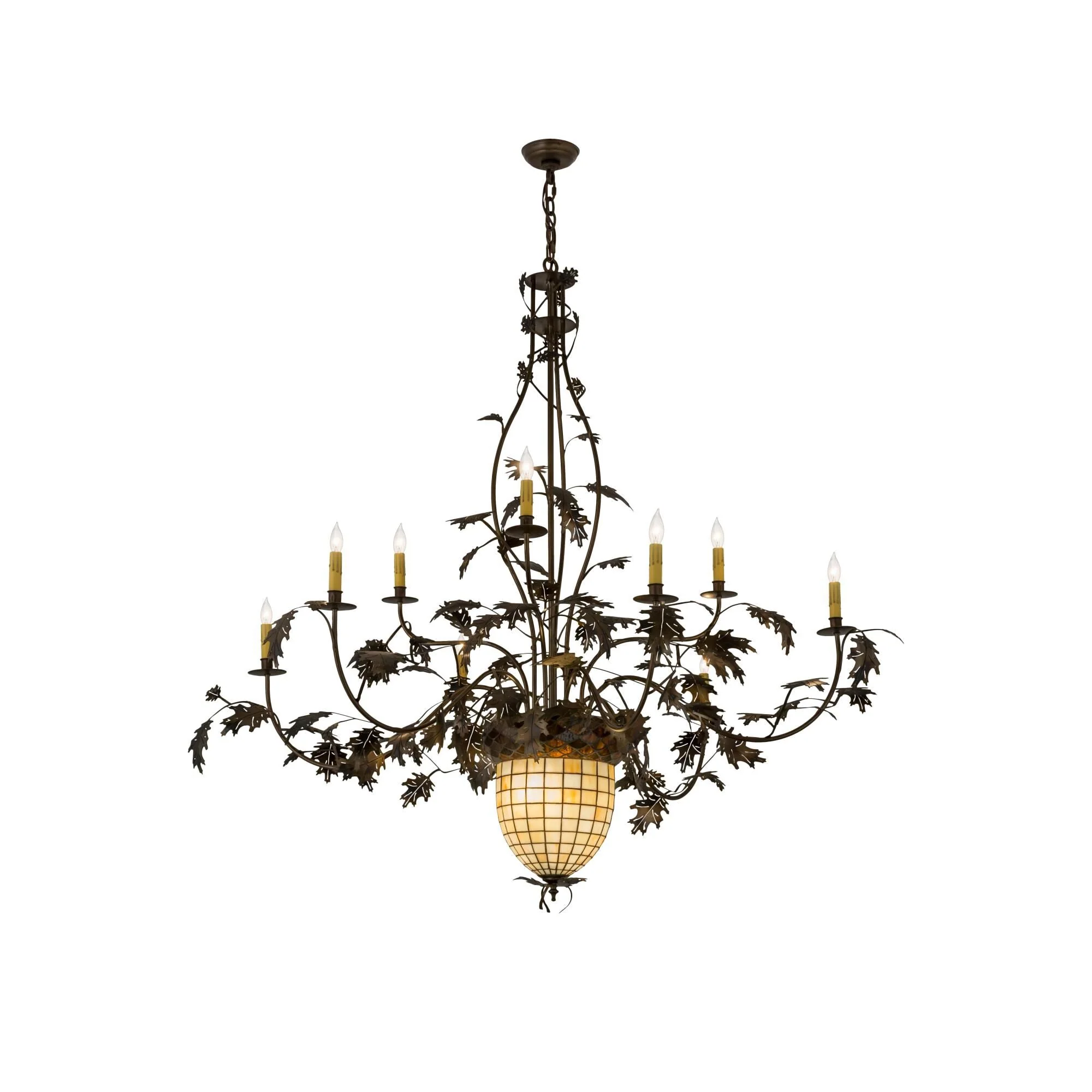 Meyda Lighting Greenbriar Oak 63 Inch 9 Light Chandelier Cp117729 - Image 1