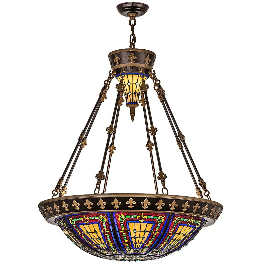Meyda Lighting Fleur De Lis 28 Inch Large Pendant Cp119721 - Image 1