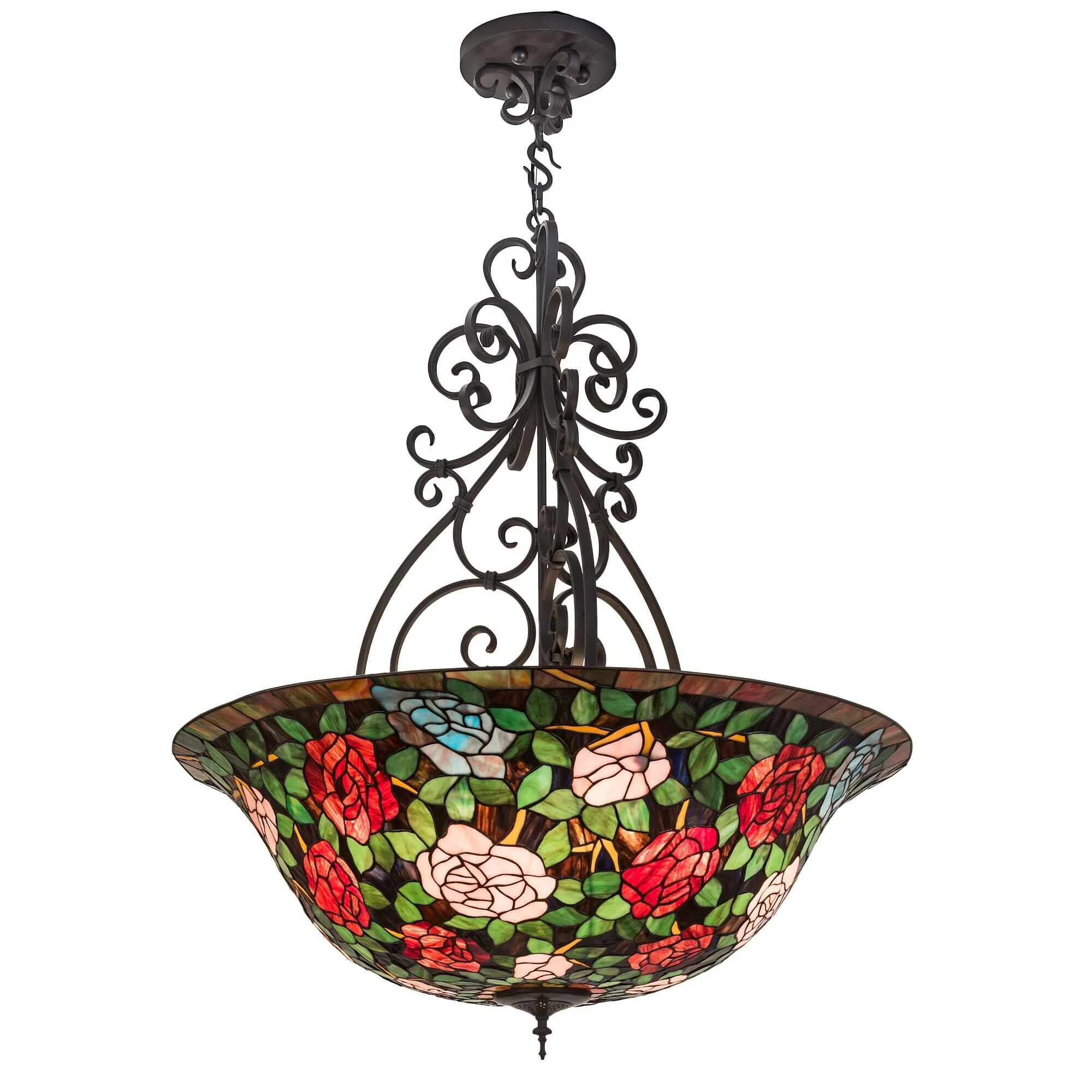 Meyda Lighting Tiffany Rosebush 38 Inch Large Pendant Cp120299 - Image 1