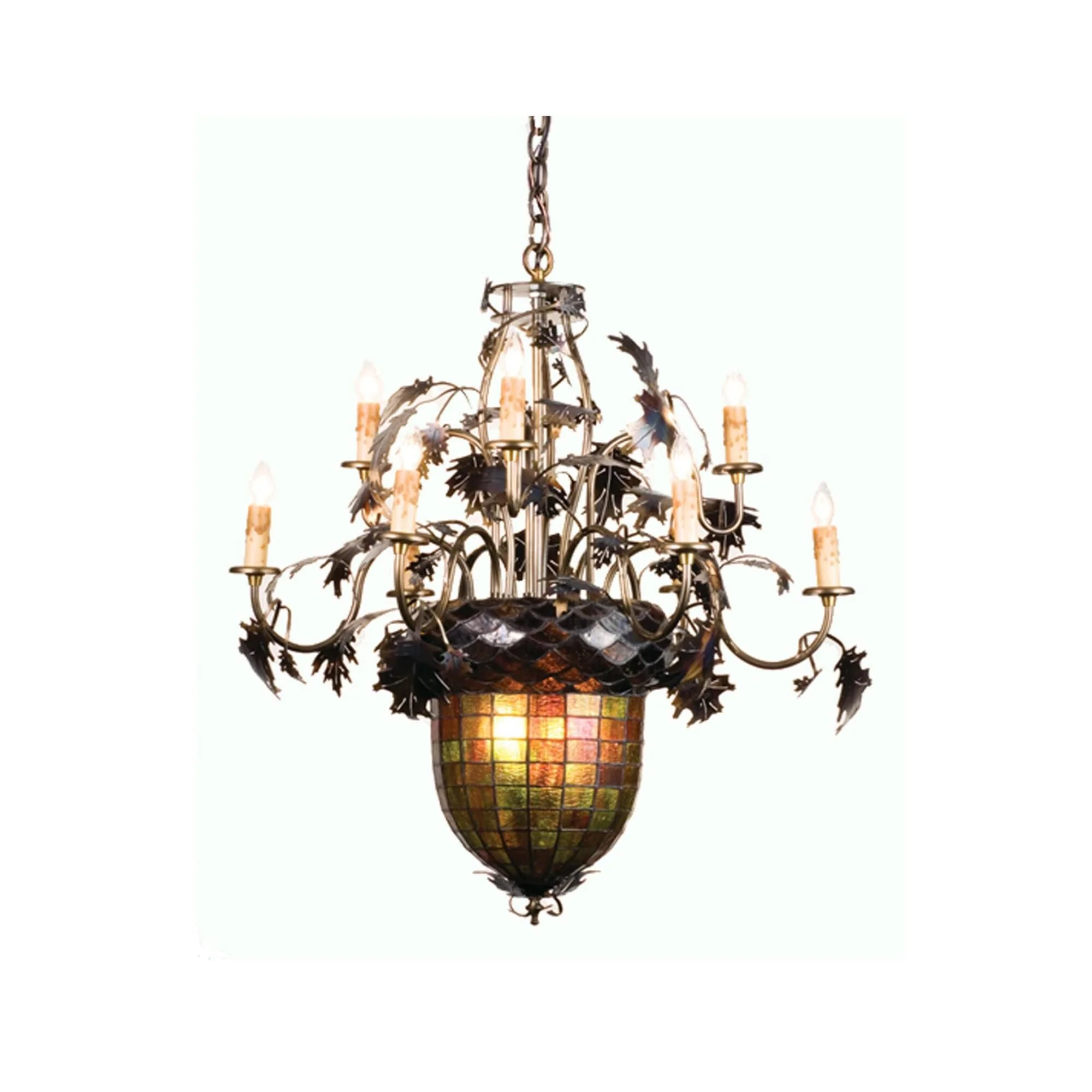 Meyda Lighting Greenbriar Oak 34 Inch 2 Light Chandelier Cp120360 - Image 1