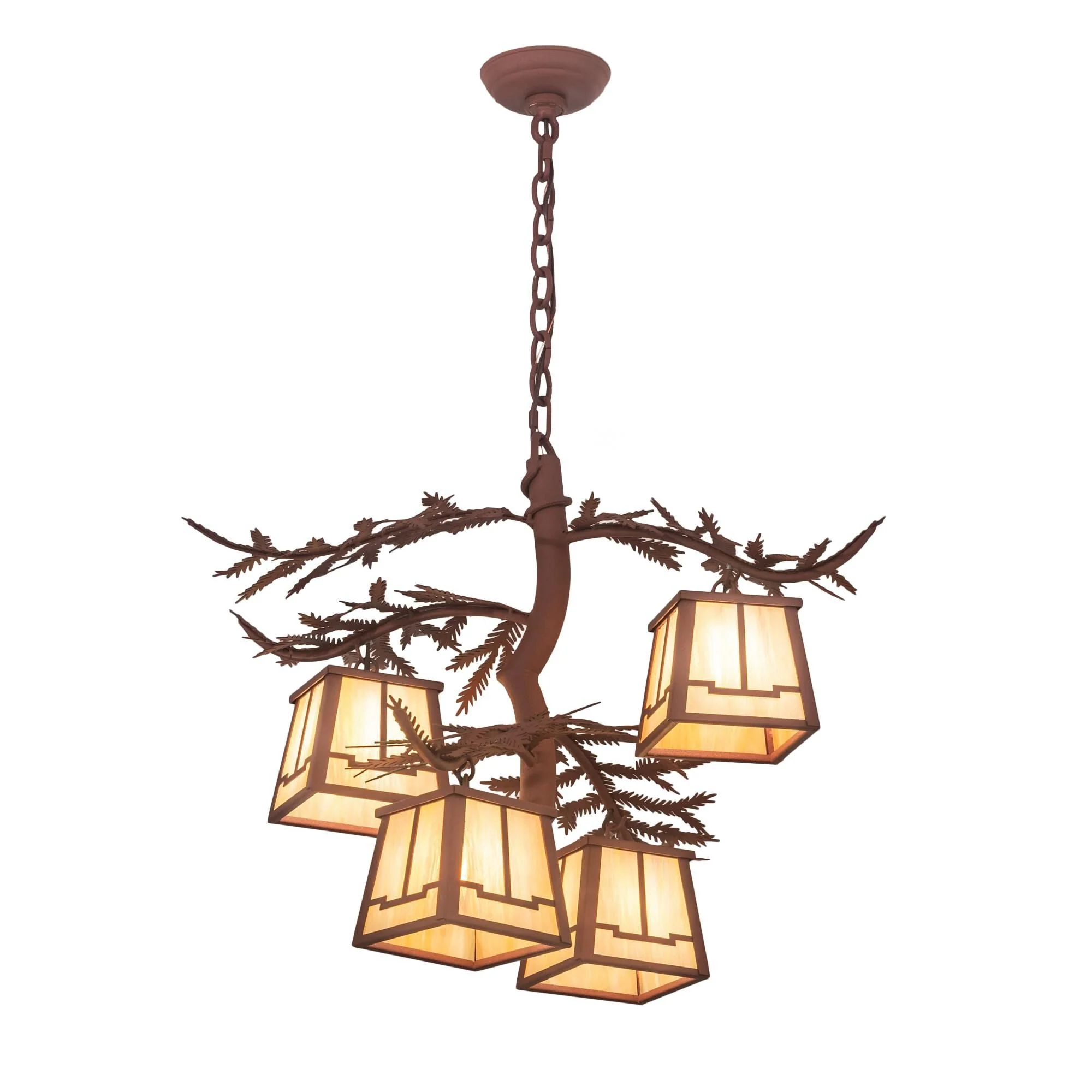 Meyda Lighting Pine Branch Valley View 26 Inch 4 Light Chandelier Cp120441 - Image 1