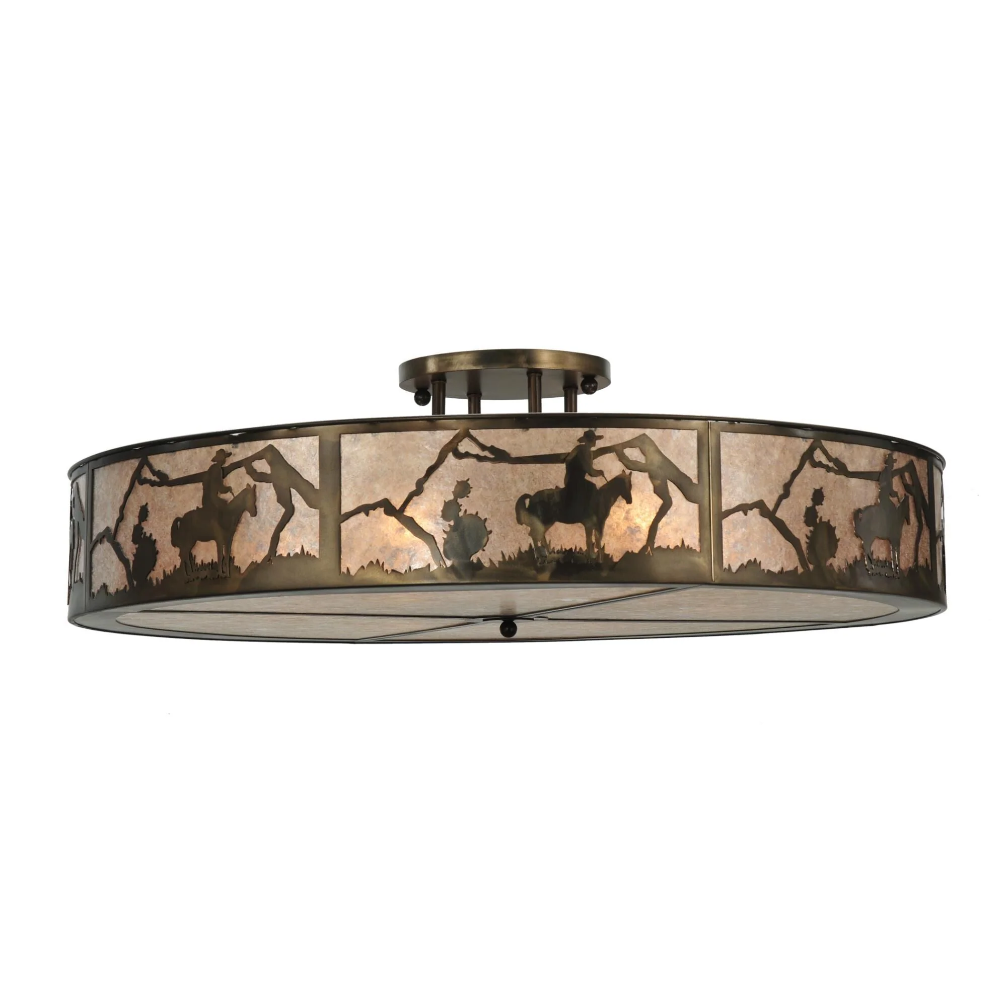 Meyda Lighting Cowboy 48 Inch 6 Light Semi Flush Mount Cp120681 - Image 1