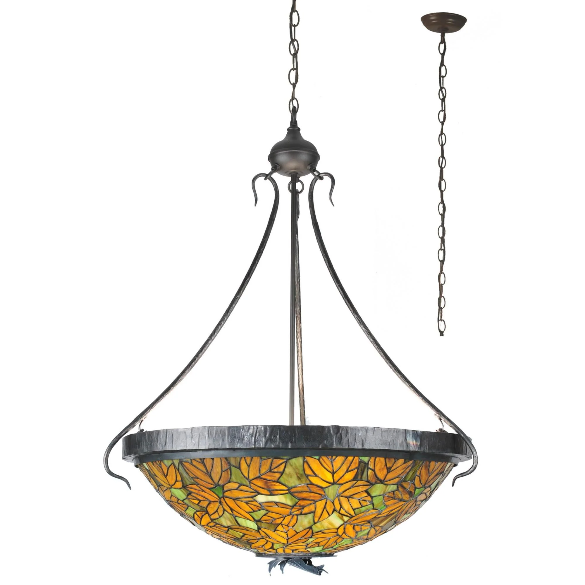 Meyda Lighting Tiffany Autumn Leaf 30 Inch Large Pendant Cp120736 - Image 1