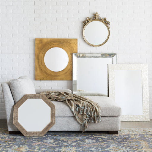Surya Wall Decor & Mirrors Whitaker Modern Wall Mirror Finish White Mother of Pearl  WTK-7203 - Image 2