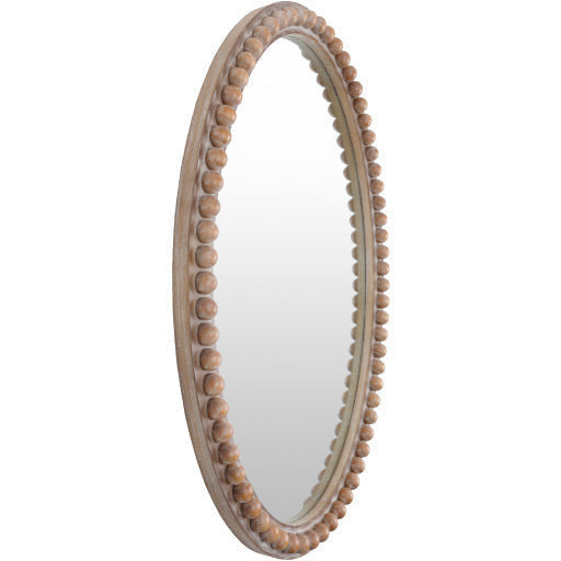 Surya Wall Decor & Mirrors Zohra Modern Oval Wall Mirror Natural Finish ZOH-002 - Image 3