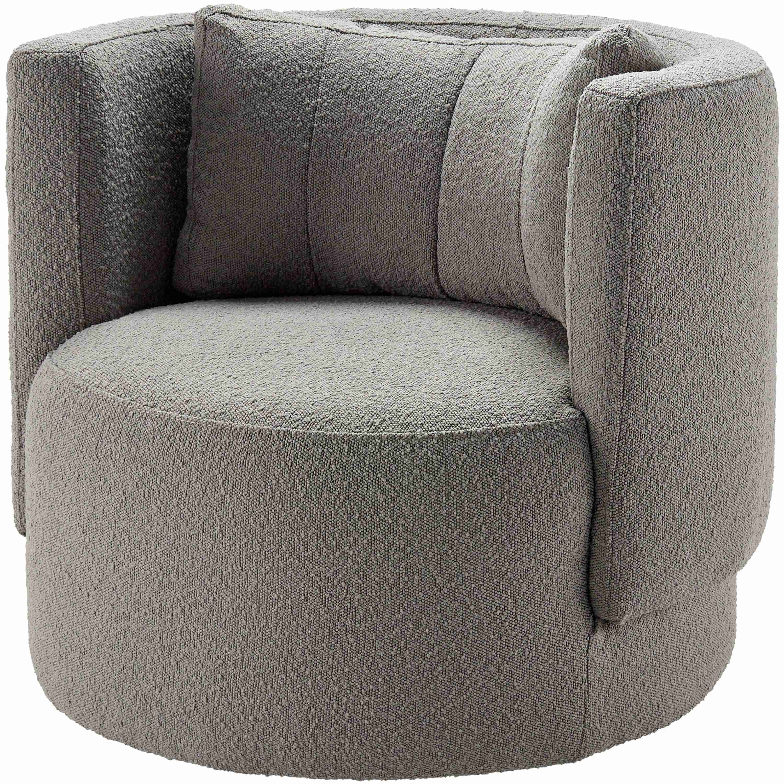 Surya Bingham Modern Charcoal Gray Swivel Chair - Image 1