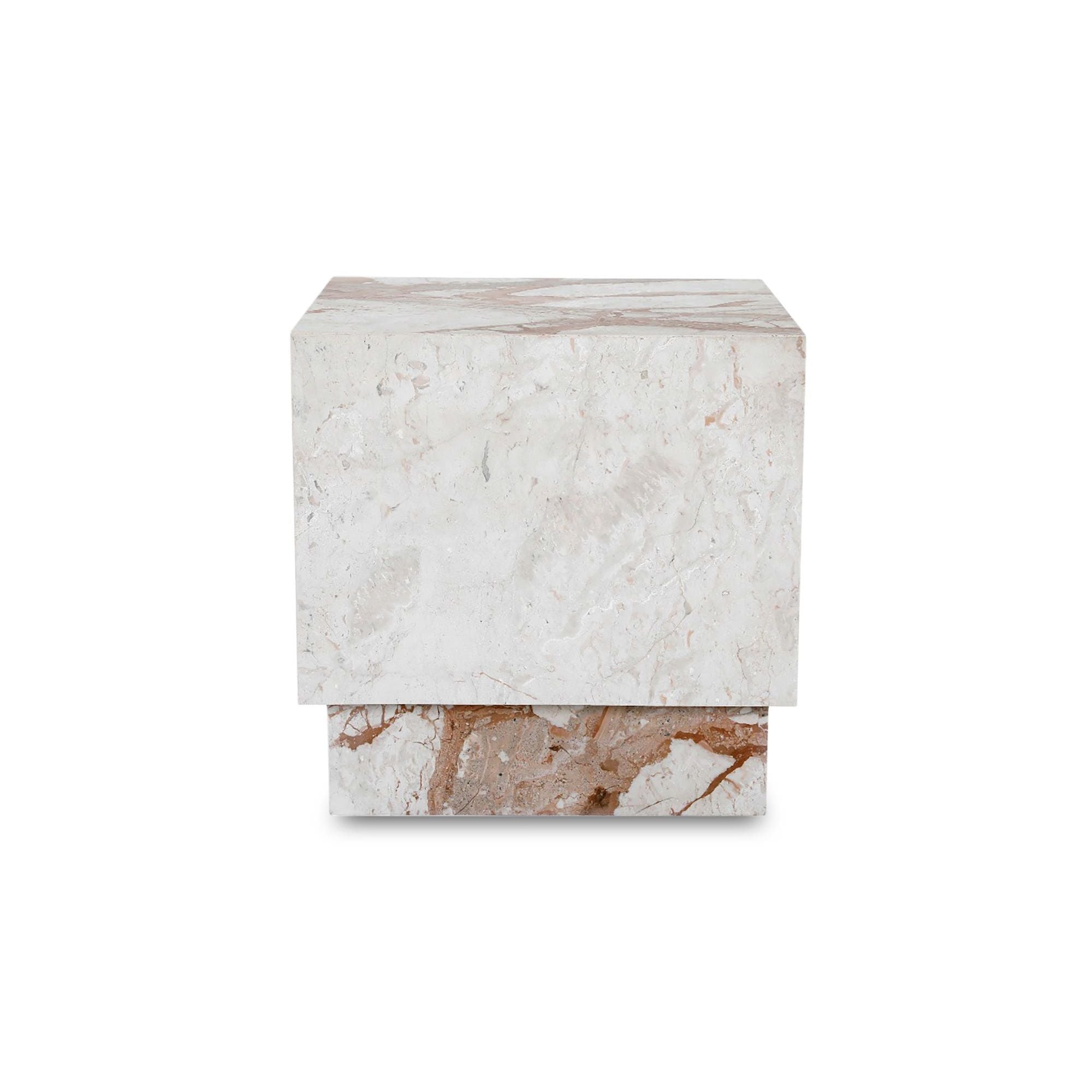 Moe's Home Collection Layla Breccia Marble Side Table - Image 1