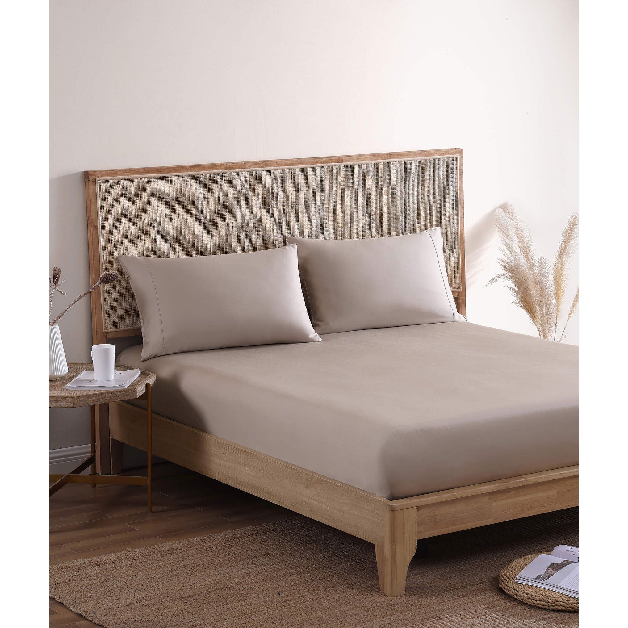 Sunday Citizen Natural Premium Bamboo Fitted Sheet in Taupe ~ Available in King and Queen Sizes - Image 3