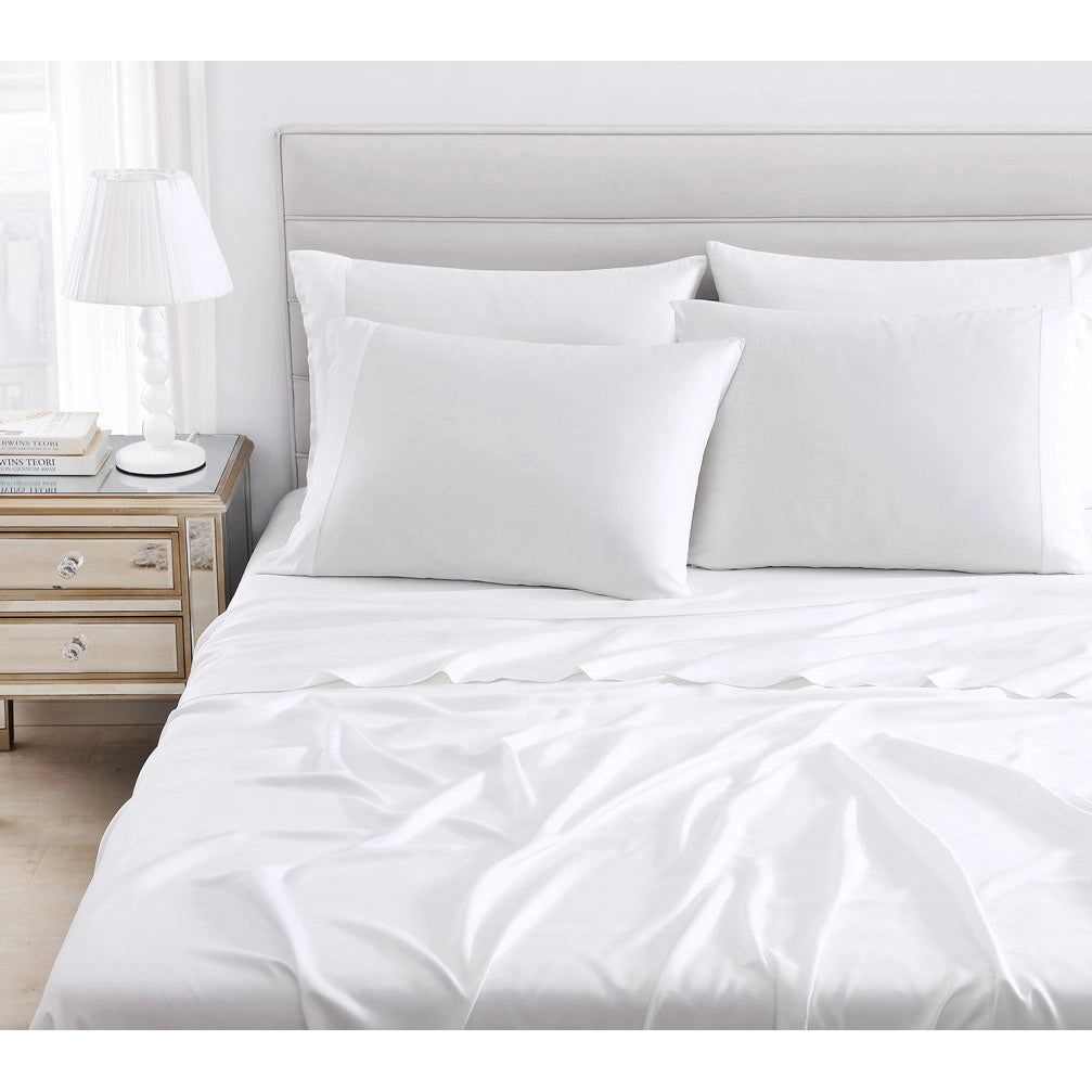 Sunday Citizen Natural Premium Bamboo Pillowcase Set in Clear White ~ Available in King and Standard Sizes - Image 3