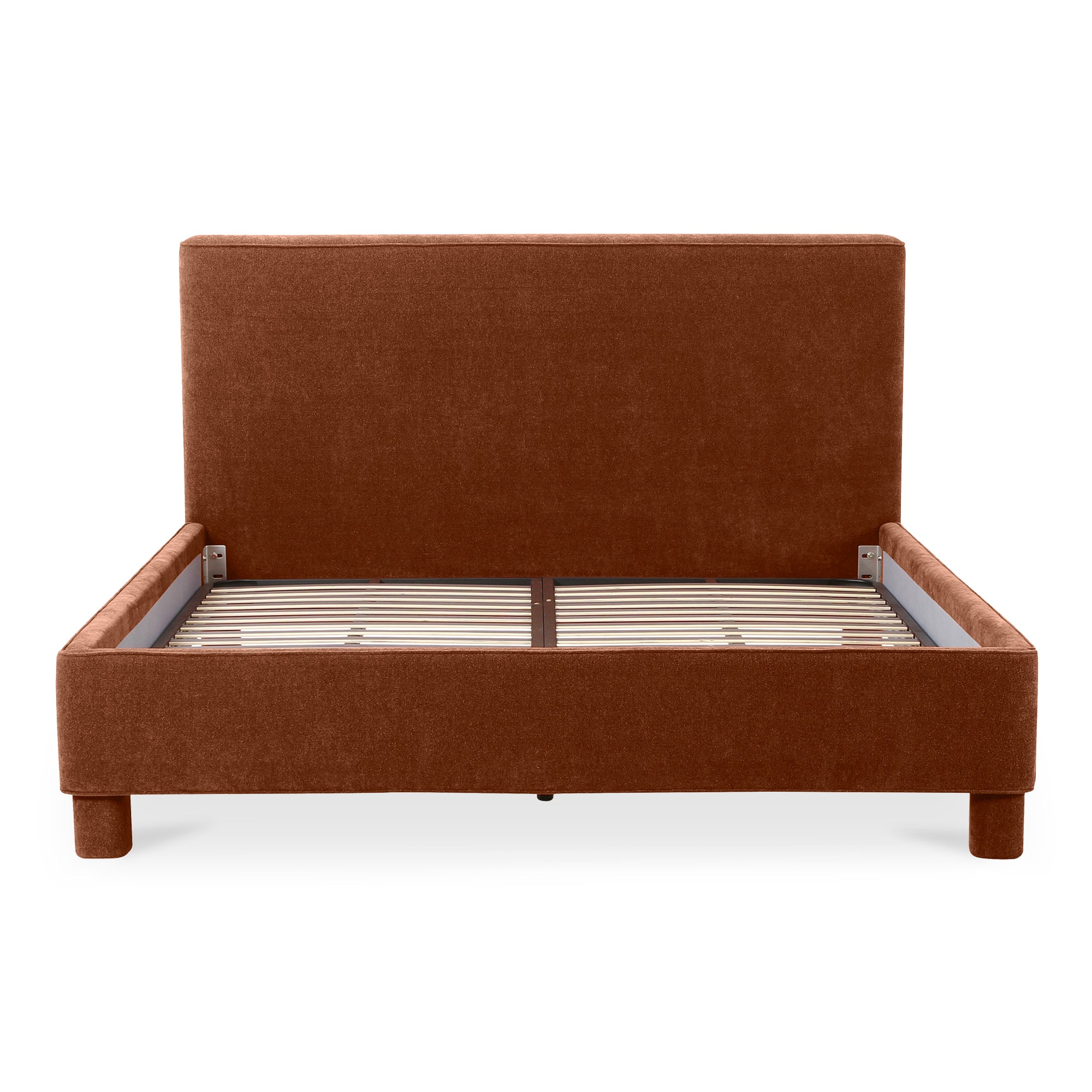 Moe's Home Collection Ichigo Deep Orange Upholstered Queen Size Bed - Image 2