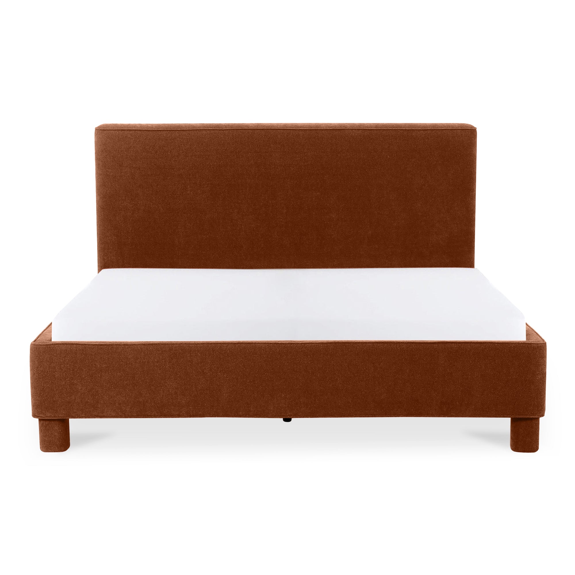 Moe's Home Collection Ichigo Deep Orange Upholstered King Size Bed - Image 3