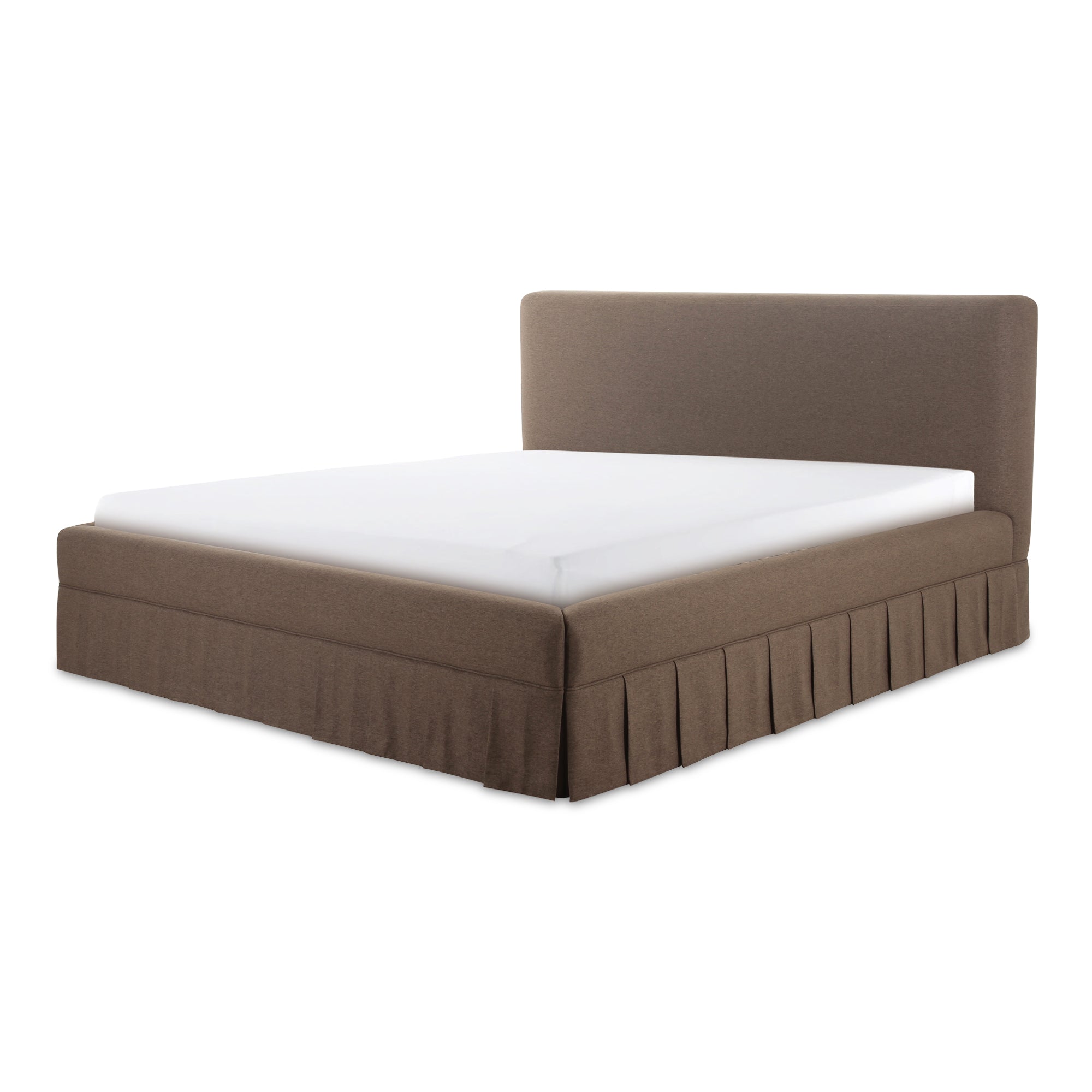 Moe's Home Collection Maren Brown Upholstered Queen Size Bed - Image 2