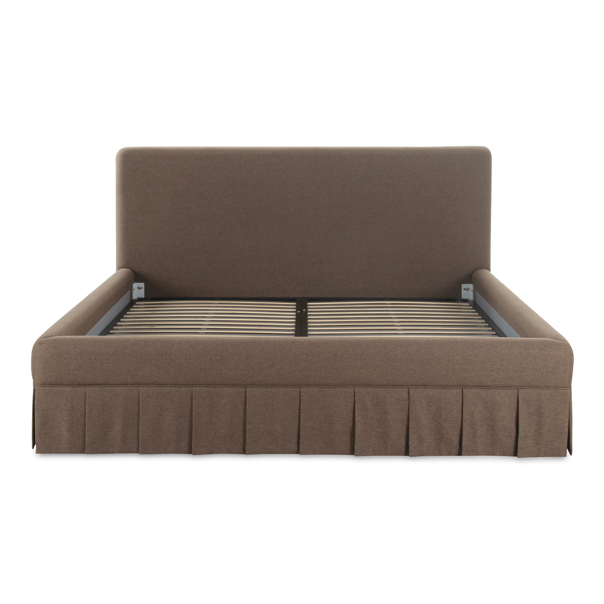 Moe's Home Collection Maren Brown Upholstered Queen Size Bed - Image 3