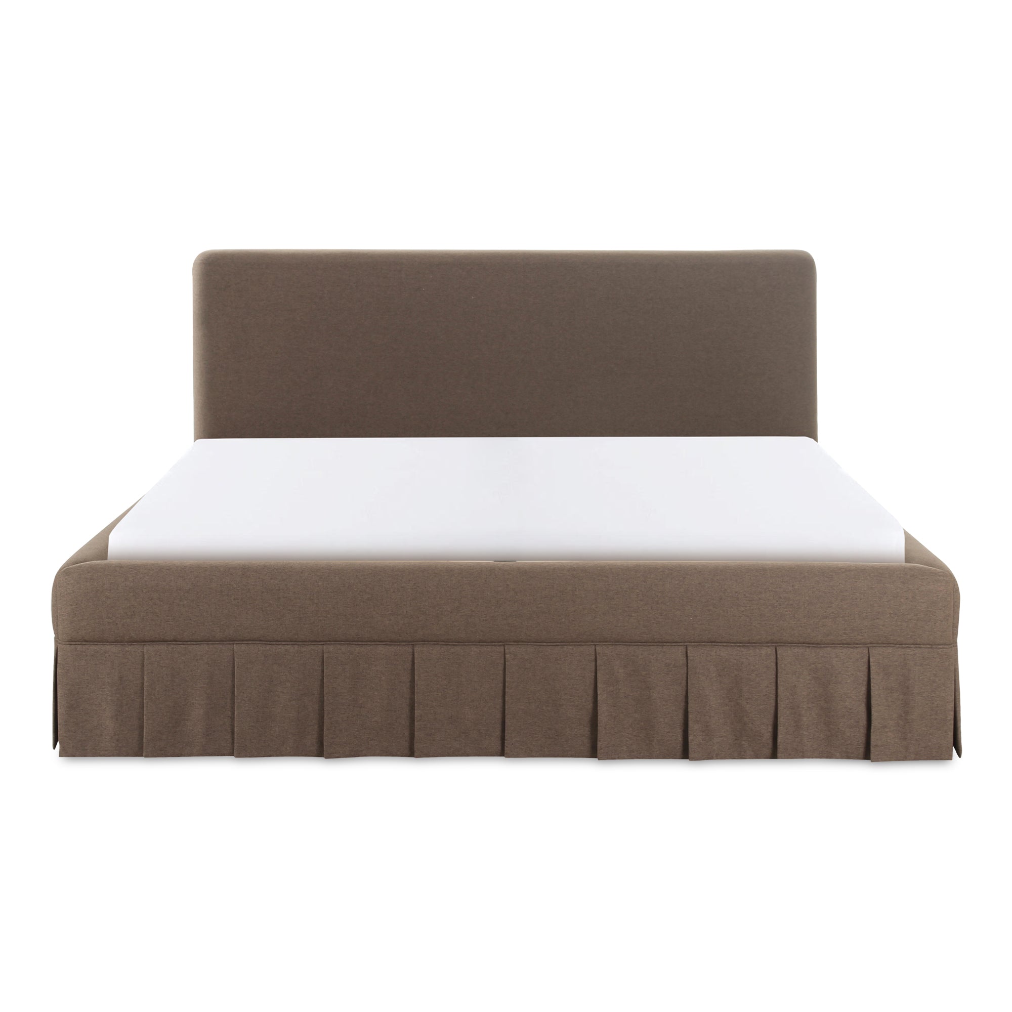 Moe's Home Collection Maren Brown Upholstered Queen Size Bed - Image 1