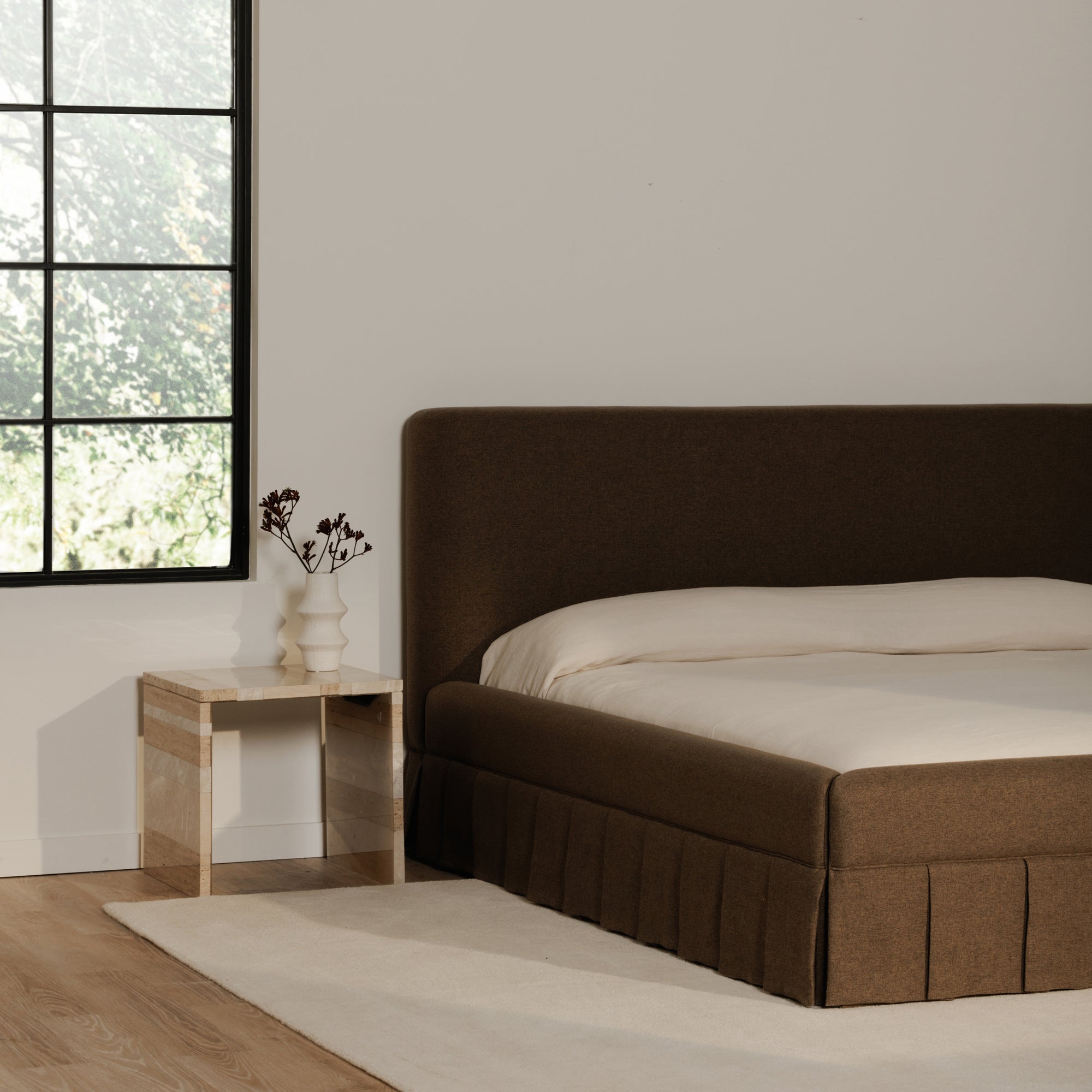 Moe's Home Collection Maren Brown Upholstered King Size Bed - Image 3