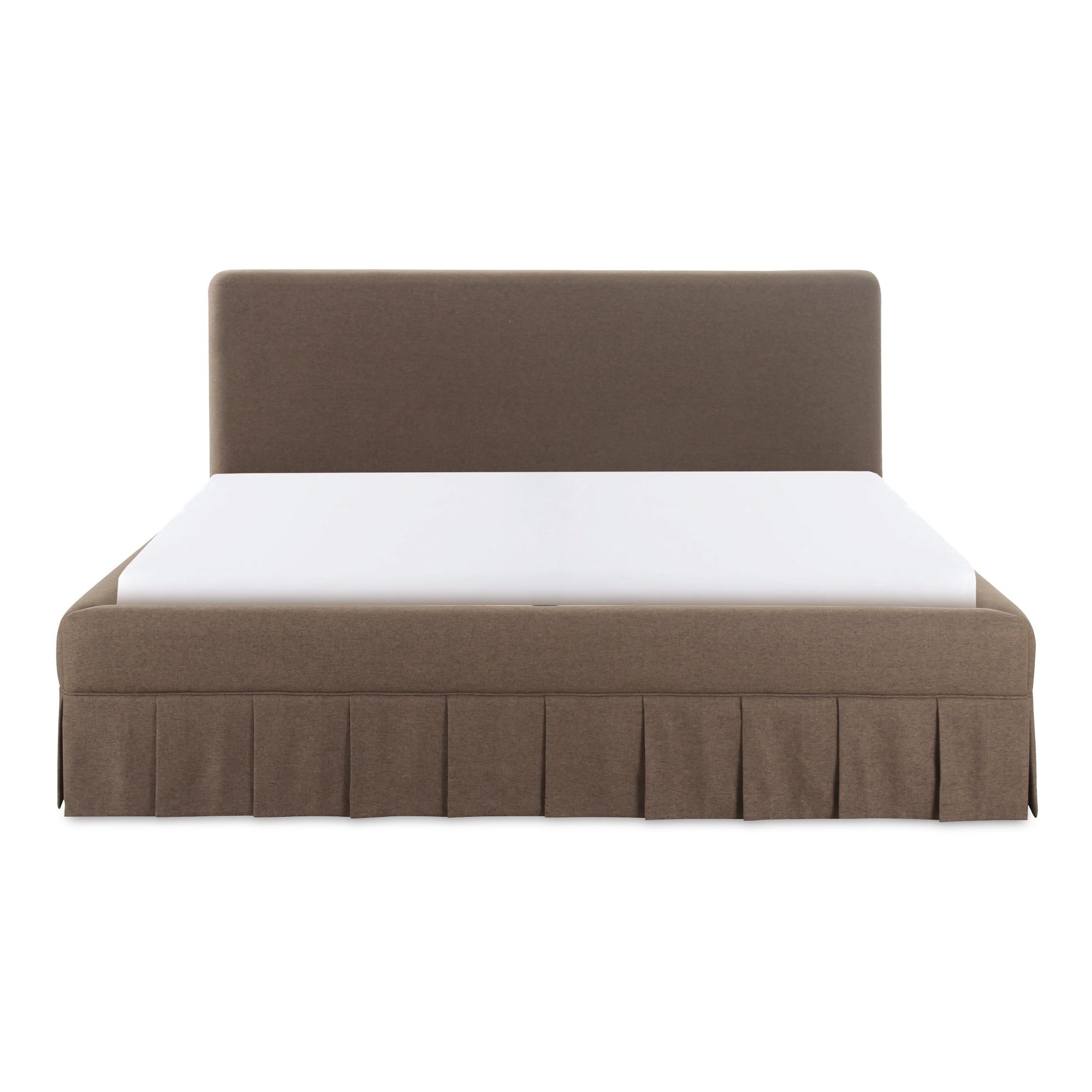 Moe's Home Collection Maren Brown Upholstered King Size Bed - Image 1