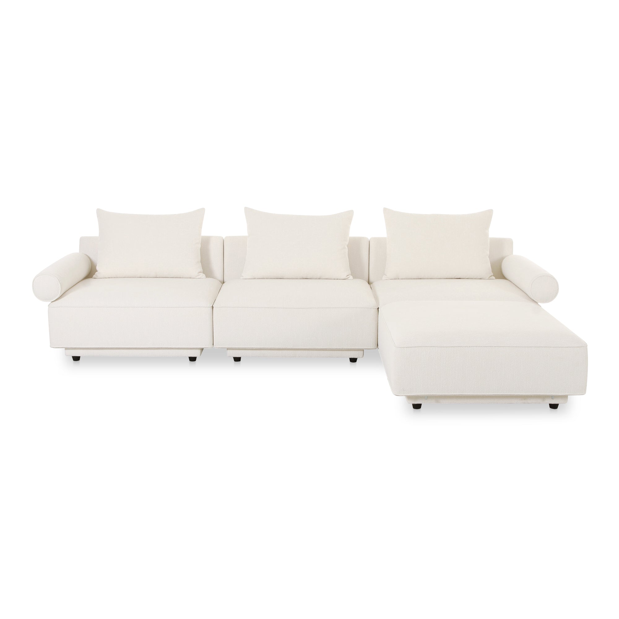 Moe's Home Collection Rosello White Lounge Modular Sectional - Image 2