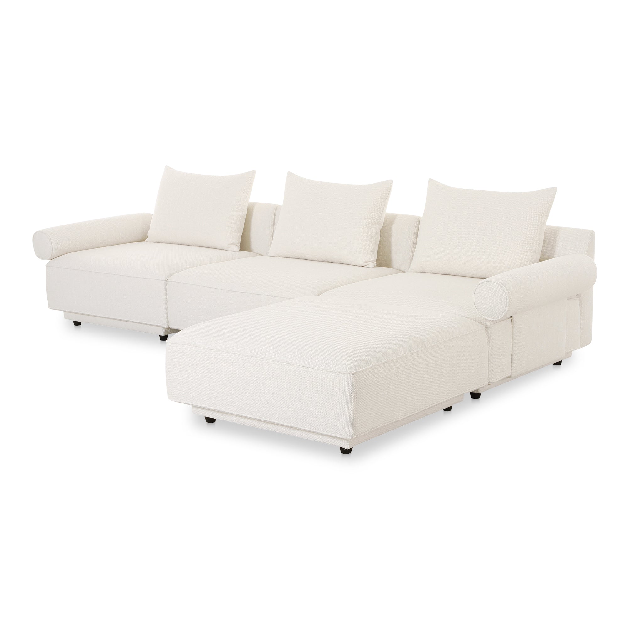Moe’s Home Collection Rosello White Lounge Modular Sectional