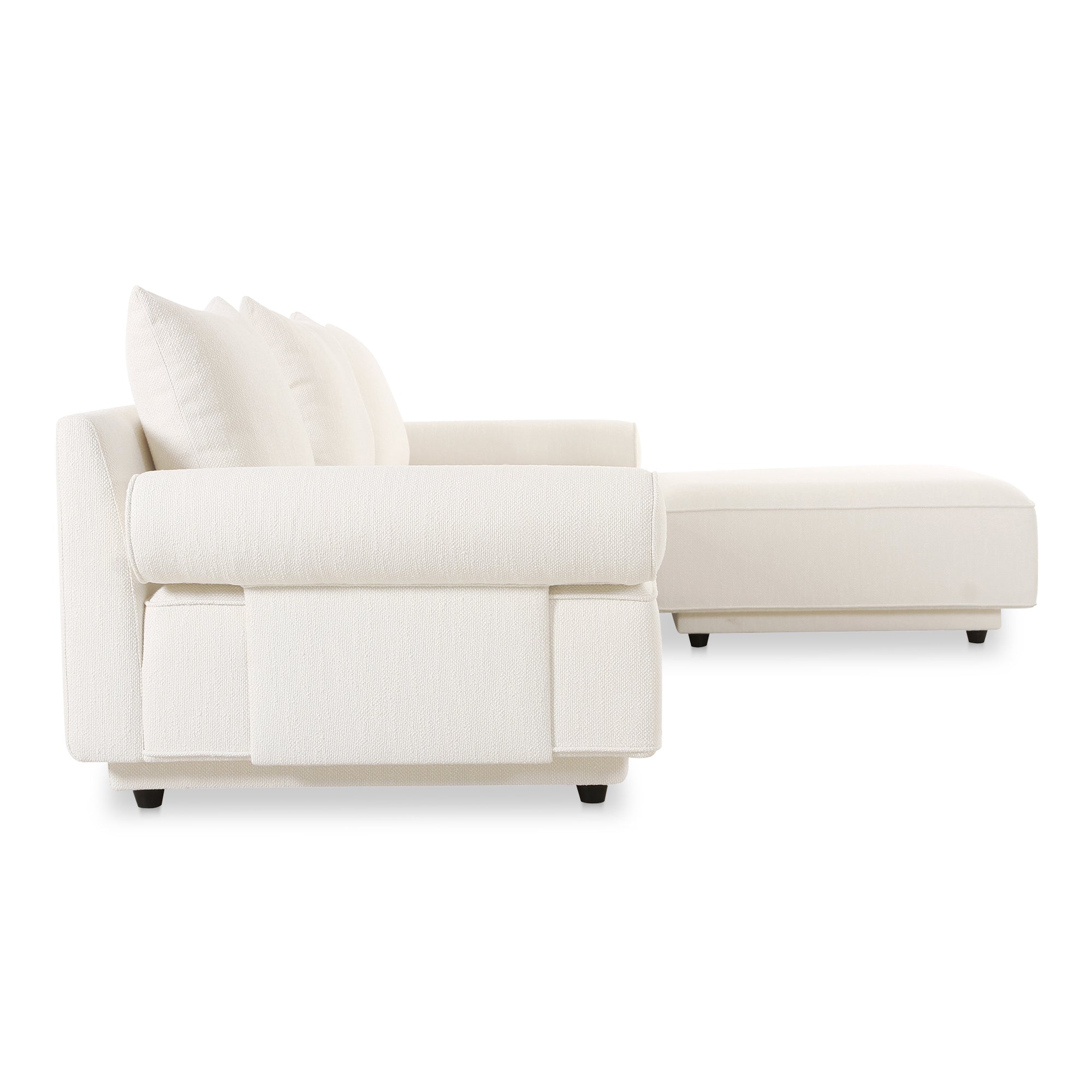 Moe's Home Collection Rosello White Lounge Modular Sectional - Image 3