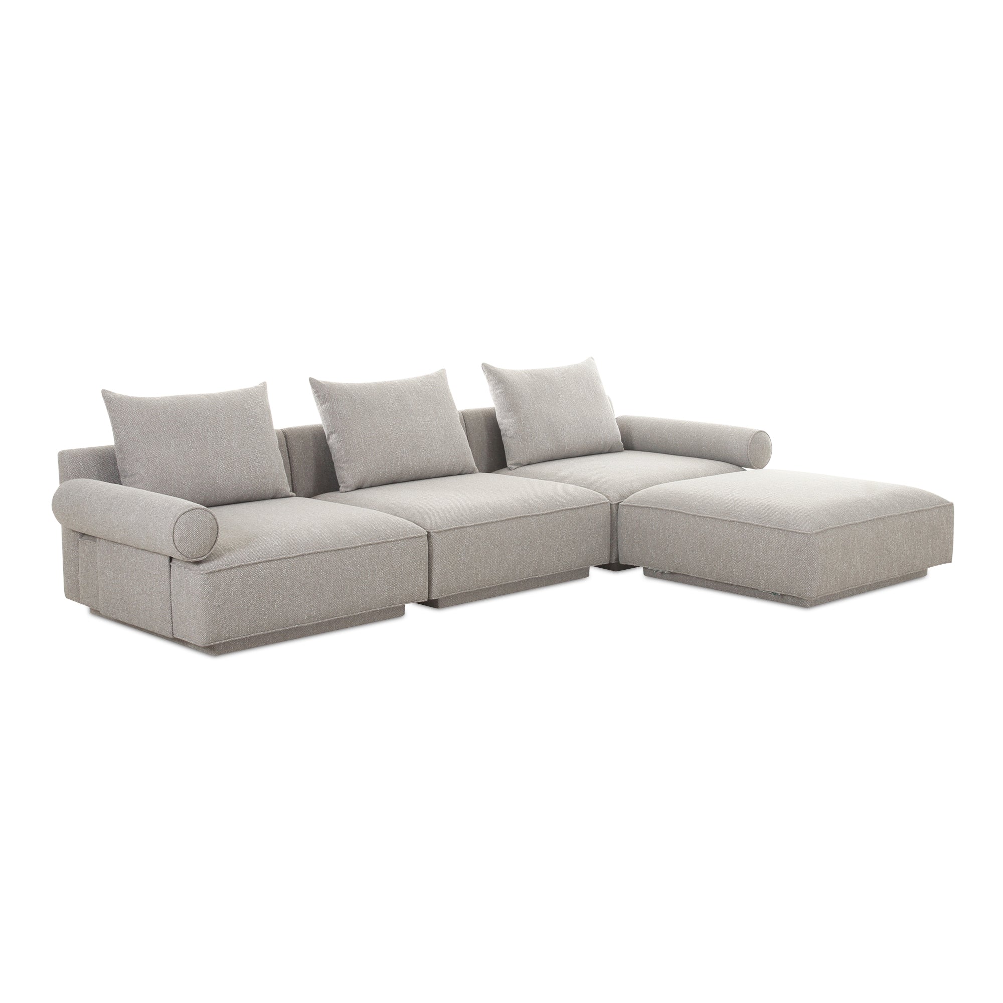 Moe's Home Collection Rosello Light Grey Lounge Modular Sectional - Image 1