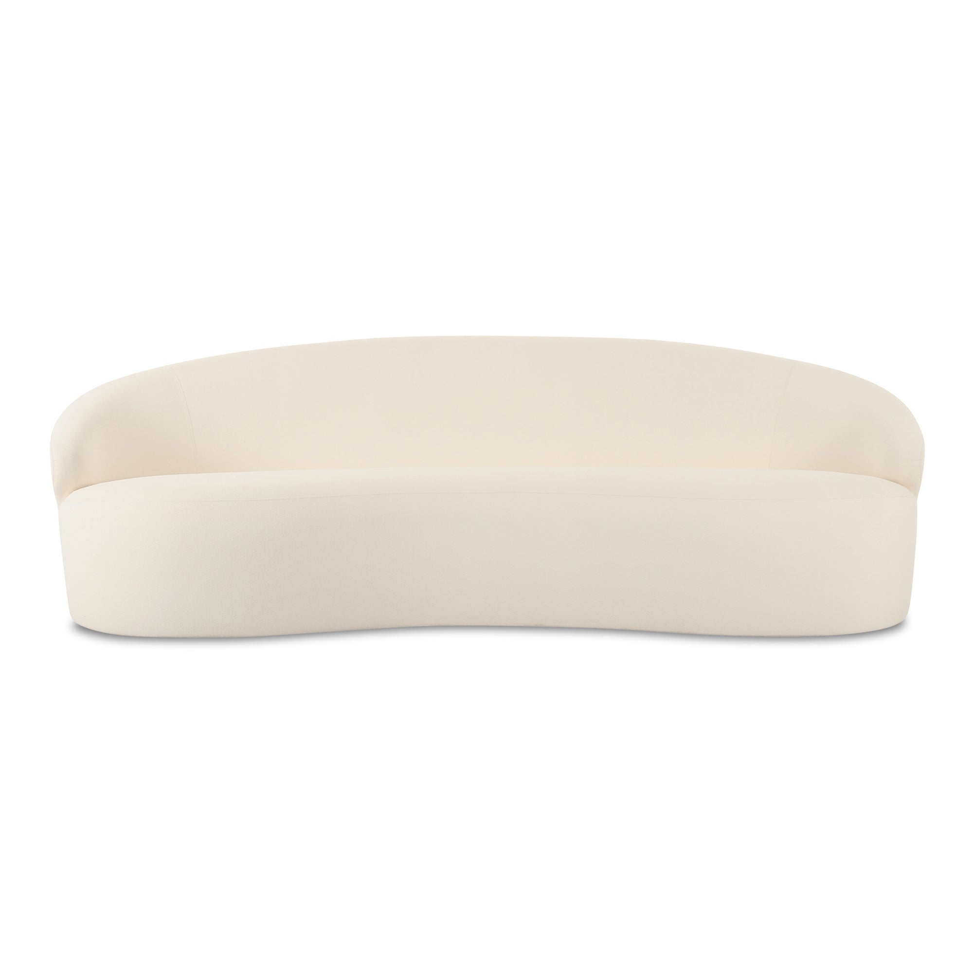 Moe's Home Collection Cove Outdoor Curved Sofa ~ Cream All Weather Fabric - Image 2