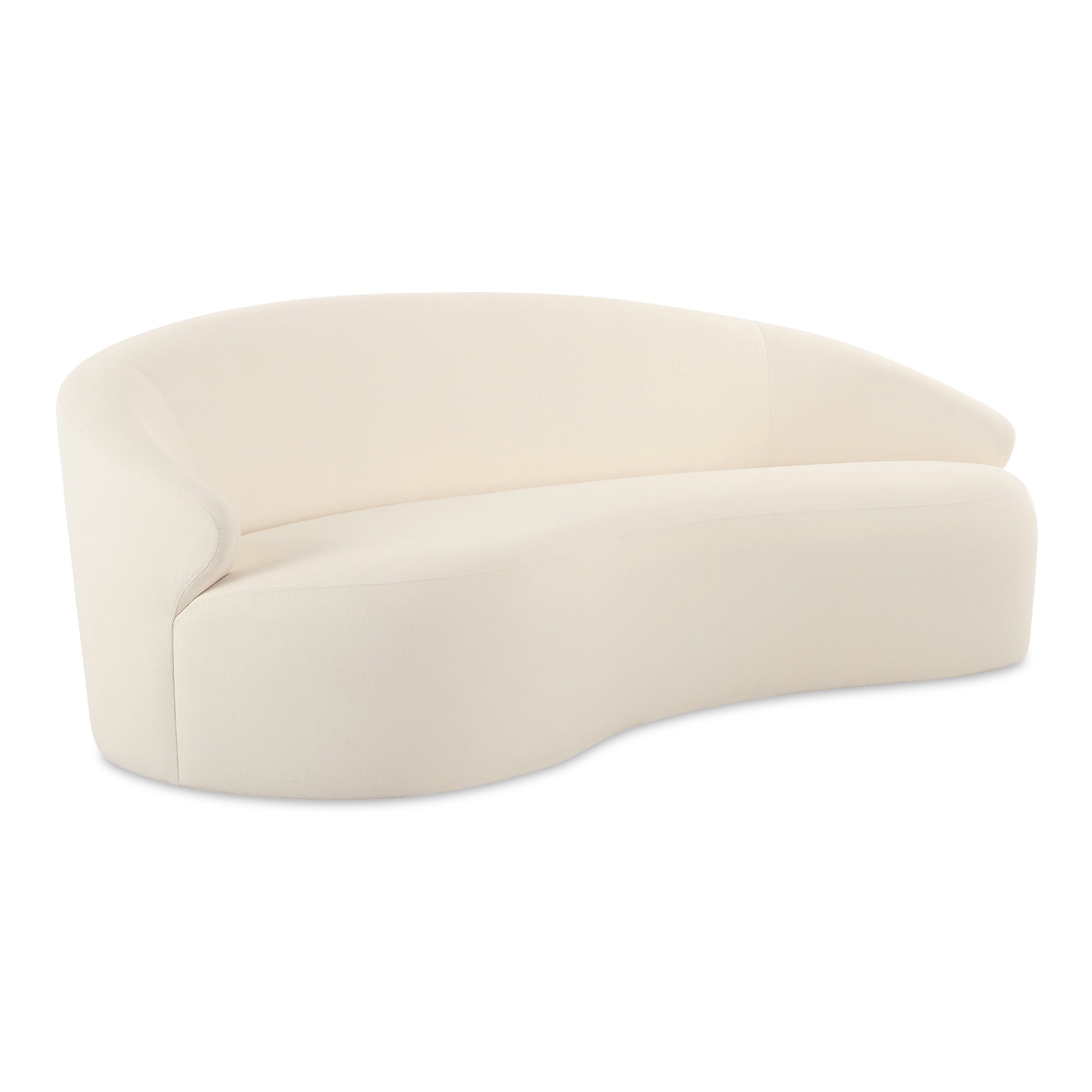 Moe’s Home Collection Cove Outdoor Curved Sofa ~ Cream All Weather Fabric