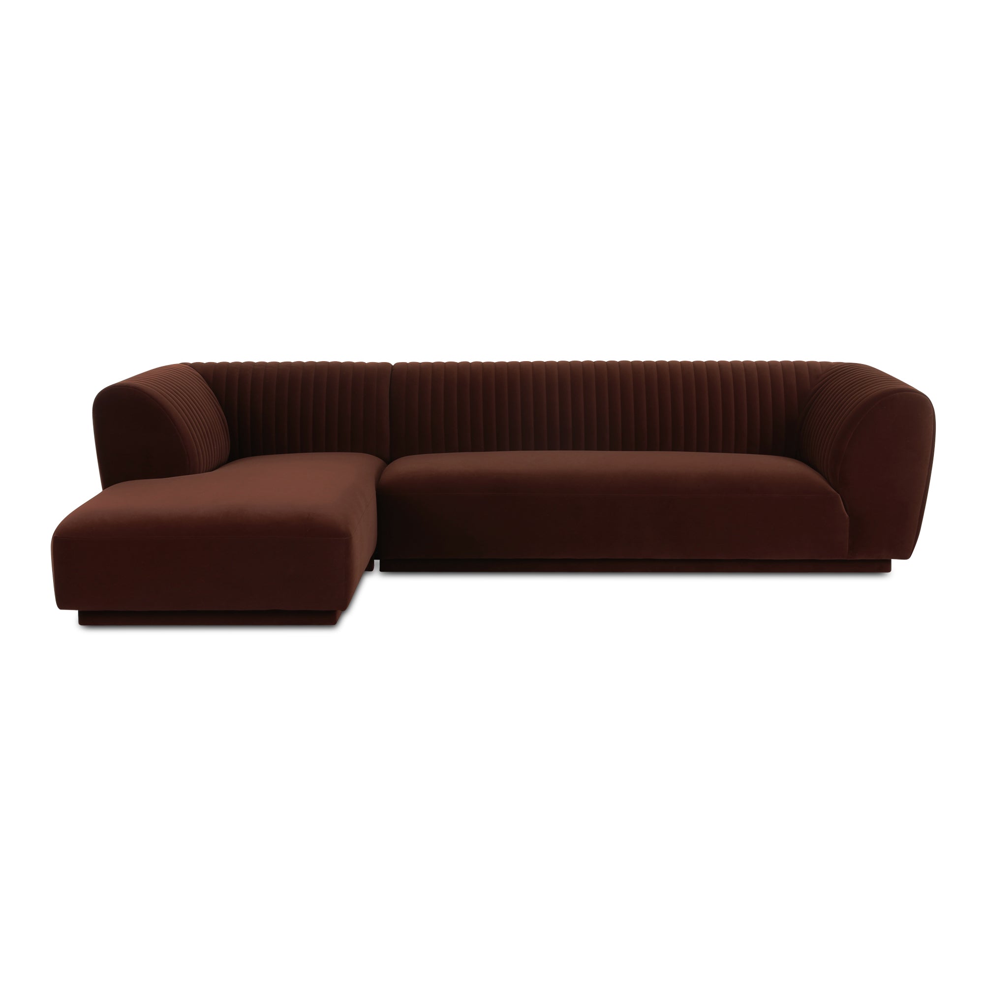 Moe's Home Collection Zandro Warm Brown Left-Facing Sectional - Image 2
