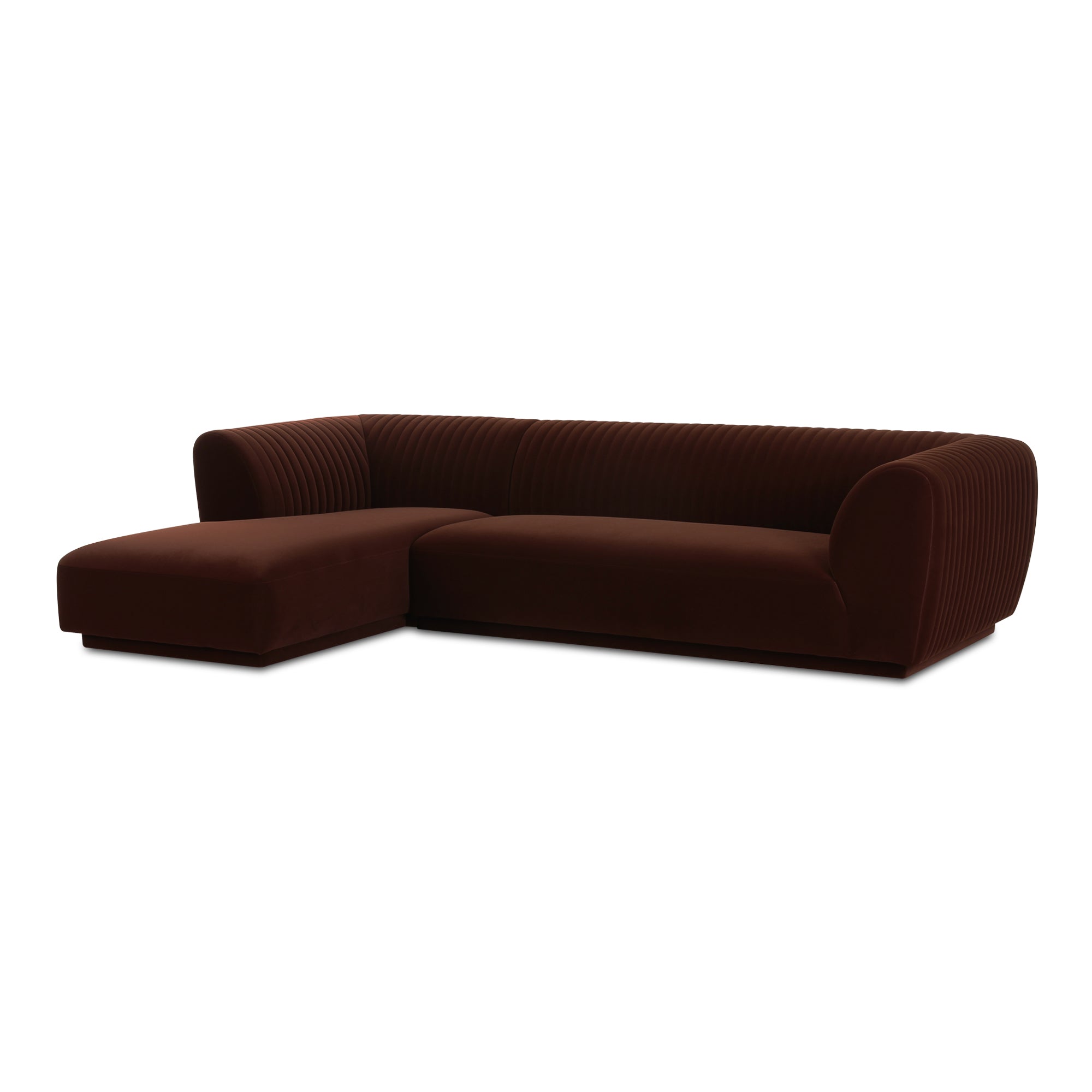 Moe’s Home Collection Zandro Warm Brown Left-Facing Sectional