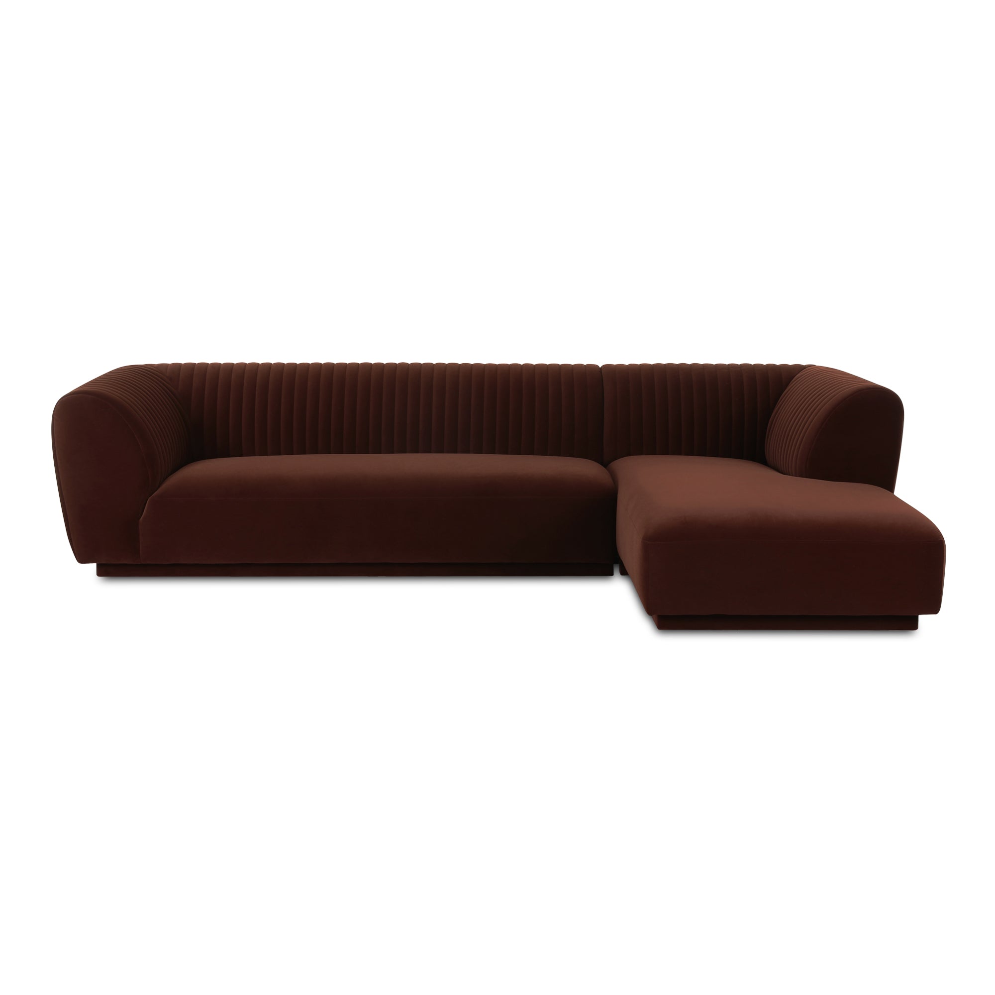 Moe's Home Collection Zandro Warm Brown Right-Facing Sectional - Image 2