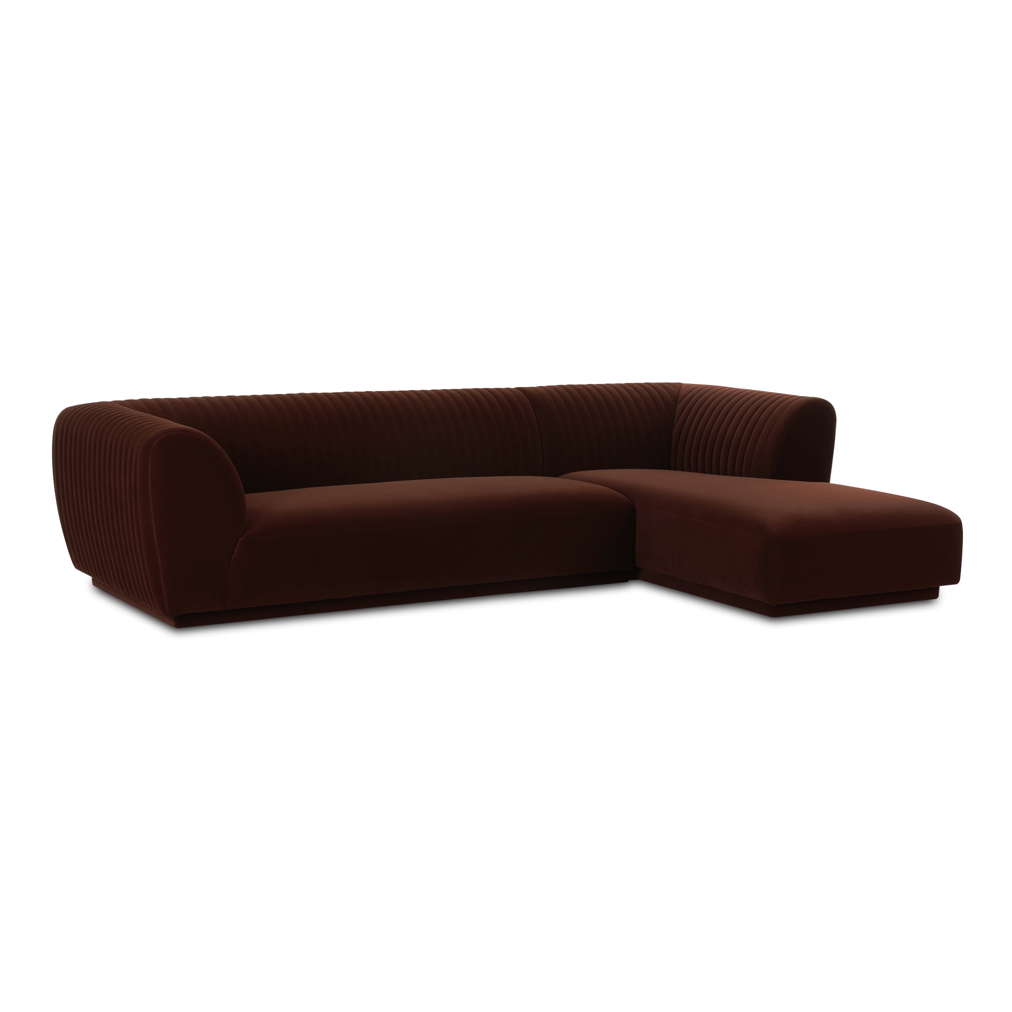 Moe’s Home Collection Zandro Warm Brown Right-Facing Sectional
