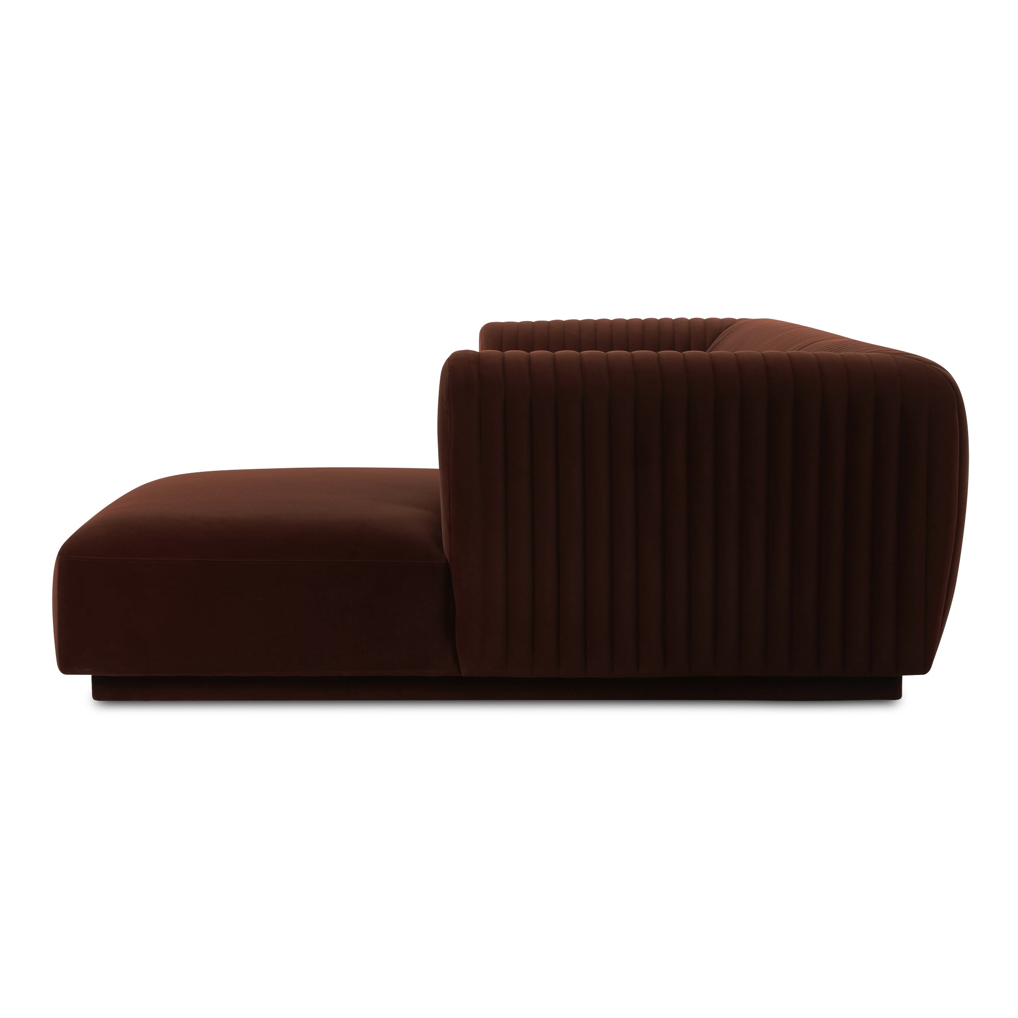 Moe's Home Collection Zandro Warm Brown Right-Facing Sectional - Image 3