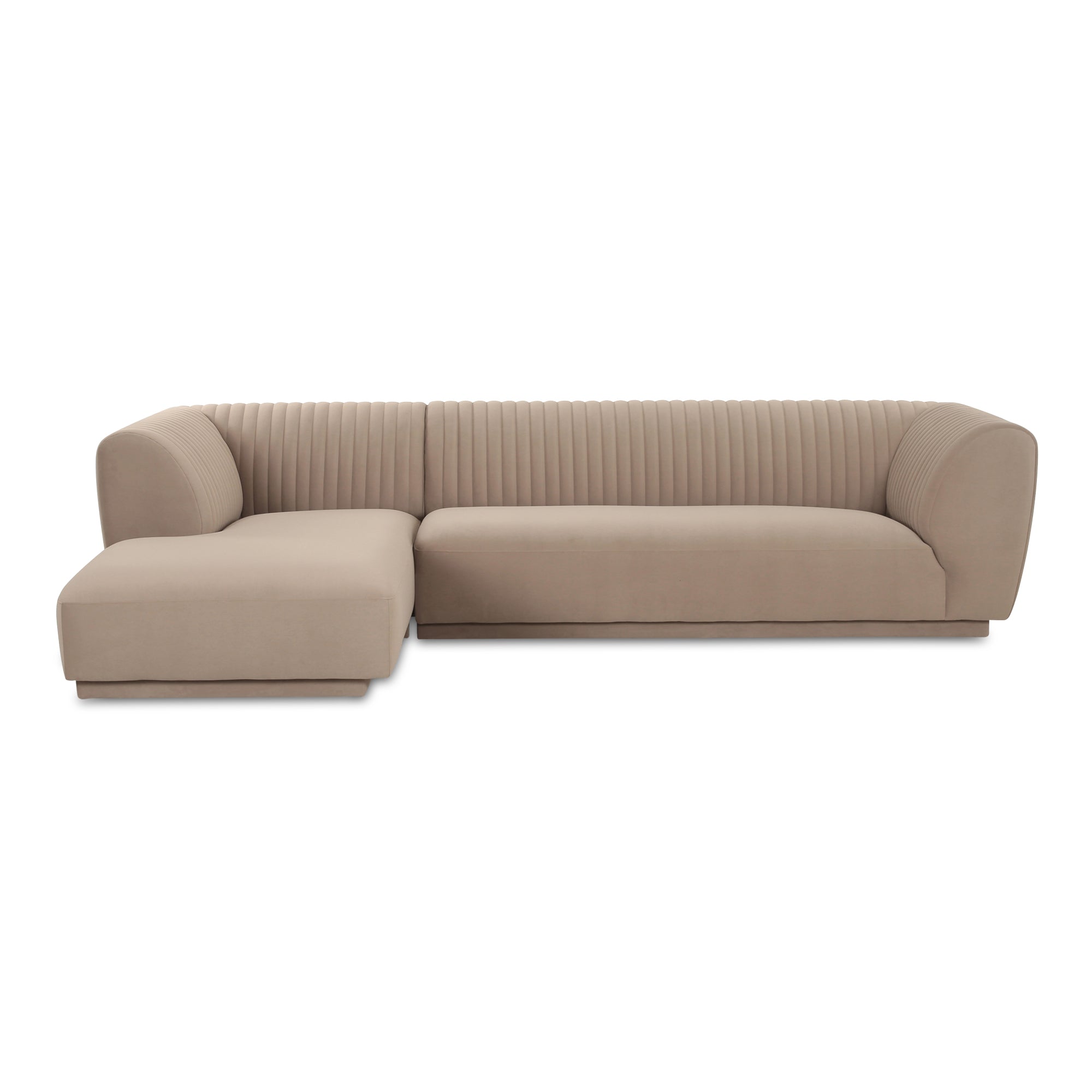Moe's Home Collection Zandro Beige Left-Facing Sectional - Image 3