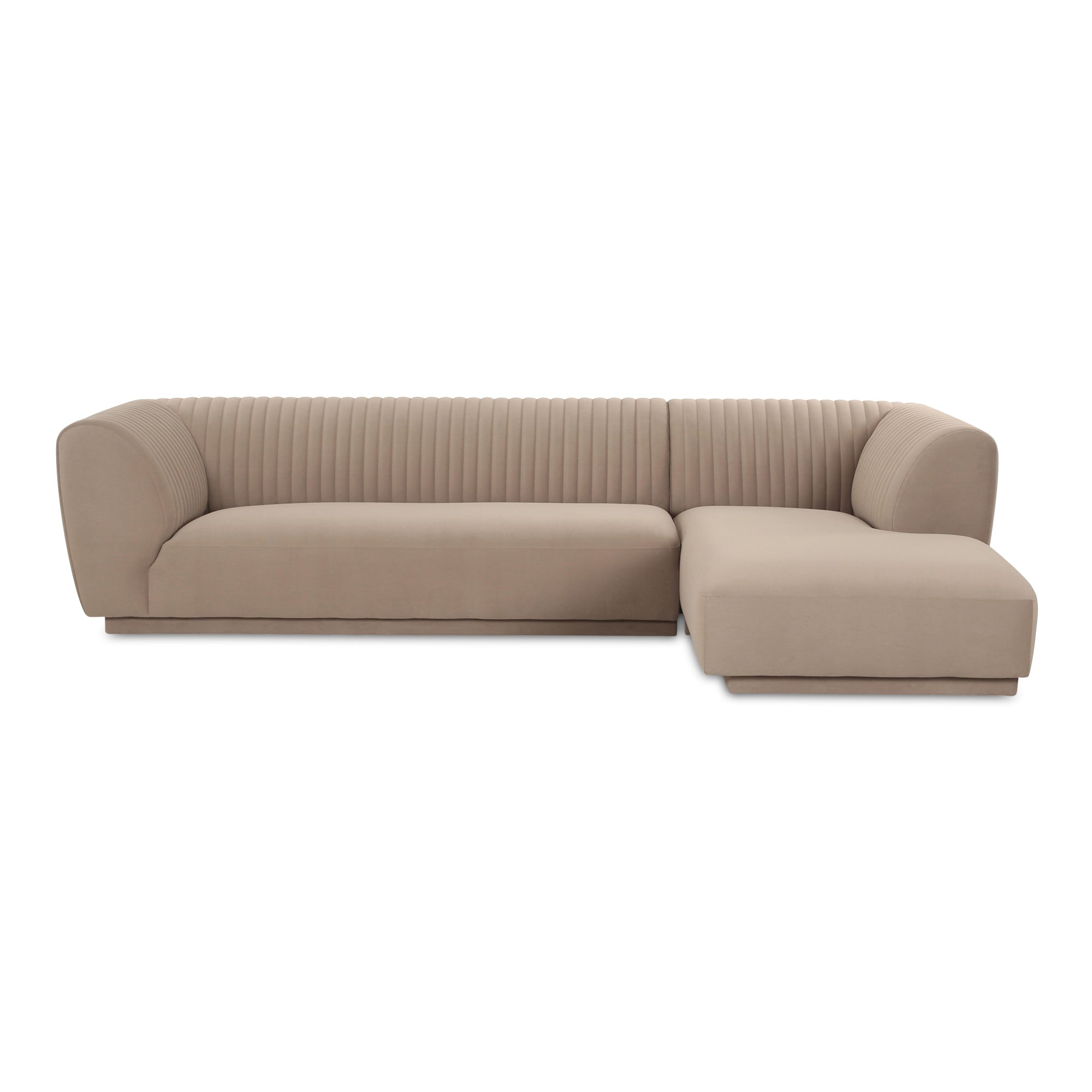 Moe's Home Collection Zandro Beige Right-Facing Sectional - Image 3