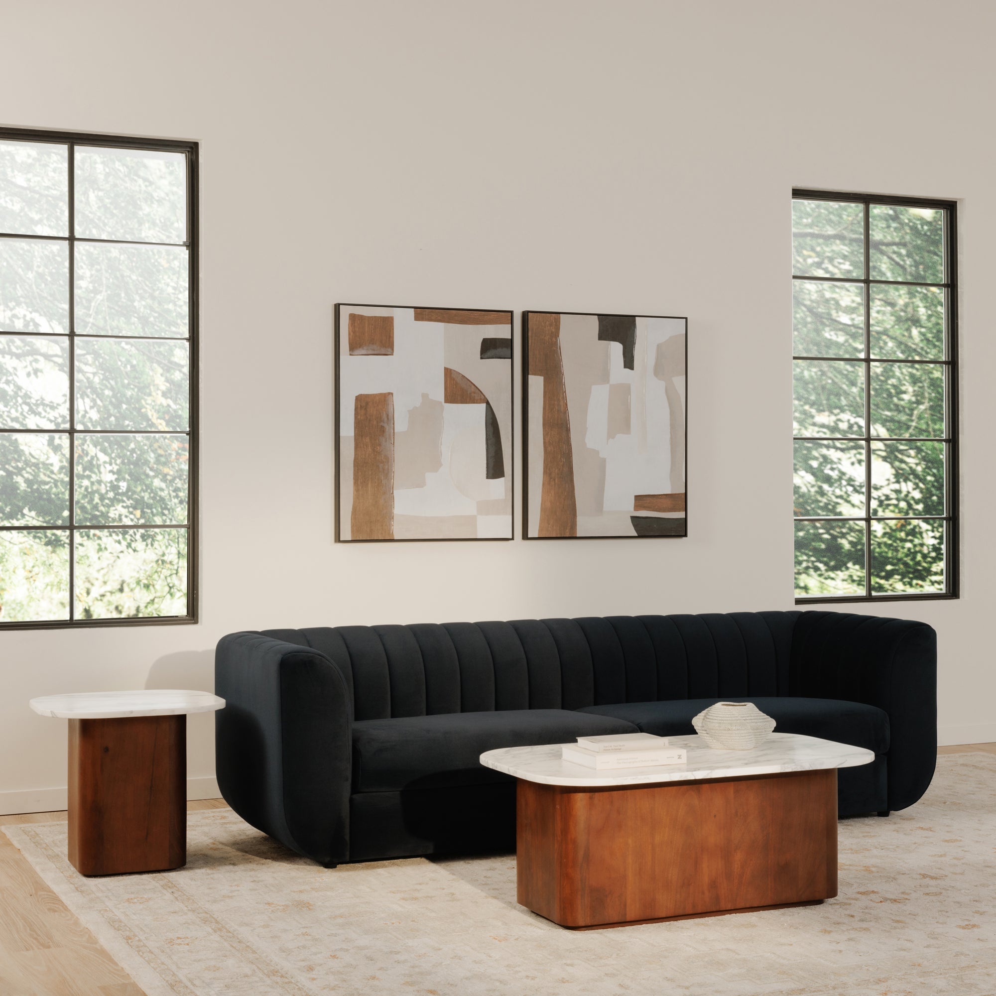 Moe’s Home Collection Rosy Deep Blue Sofa