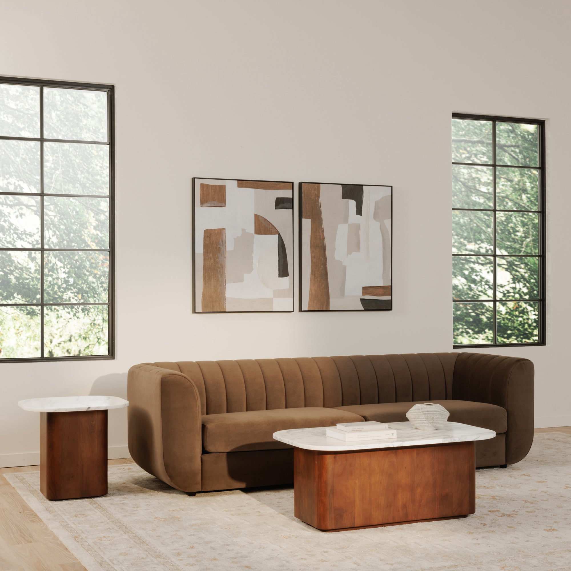 Moe’s Home Collection Rosy Dark Brown Sofa