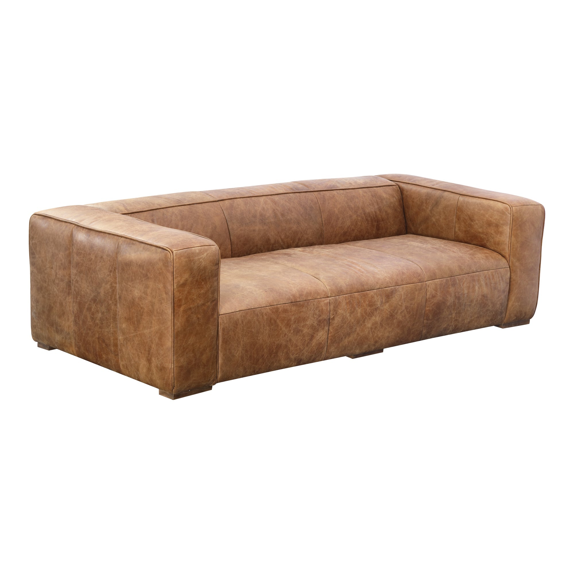 Moe's Home Collection Bolton Open Road Brown Leather Sofa - Image 2