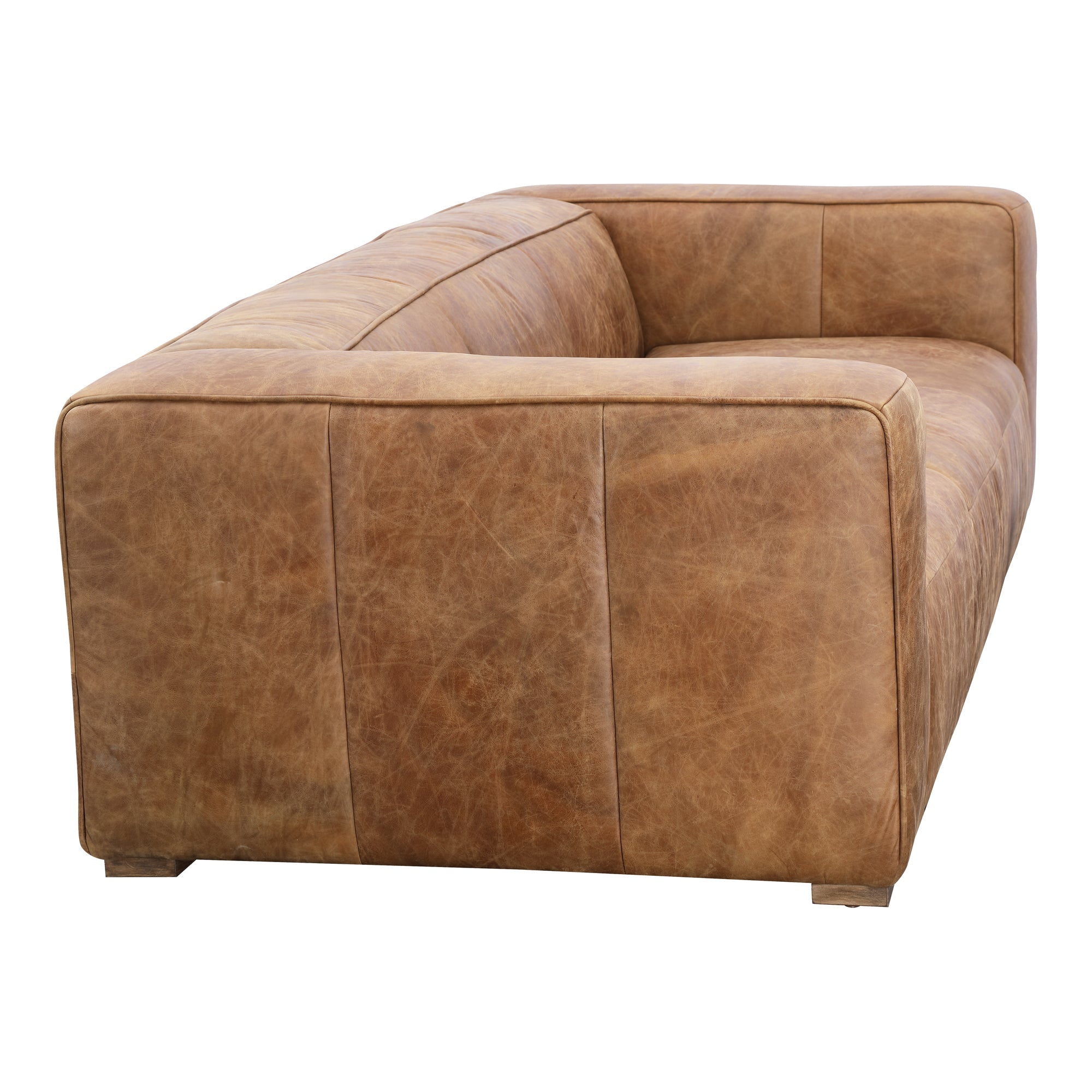 Moe's Home Collection Bolton Open Road Brown Leather Sofa - Image 3