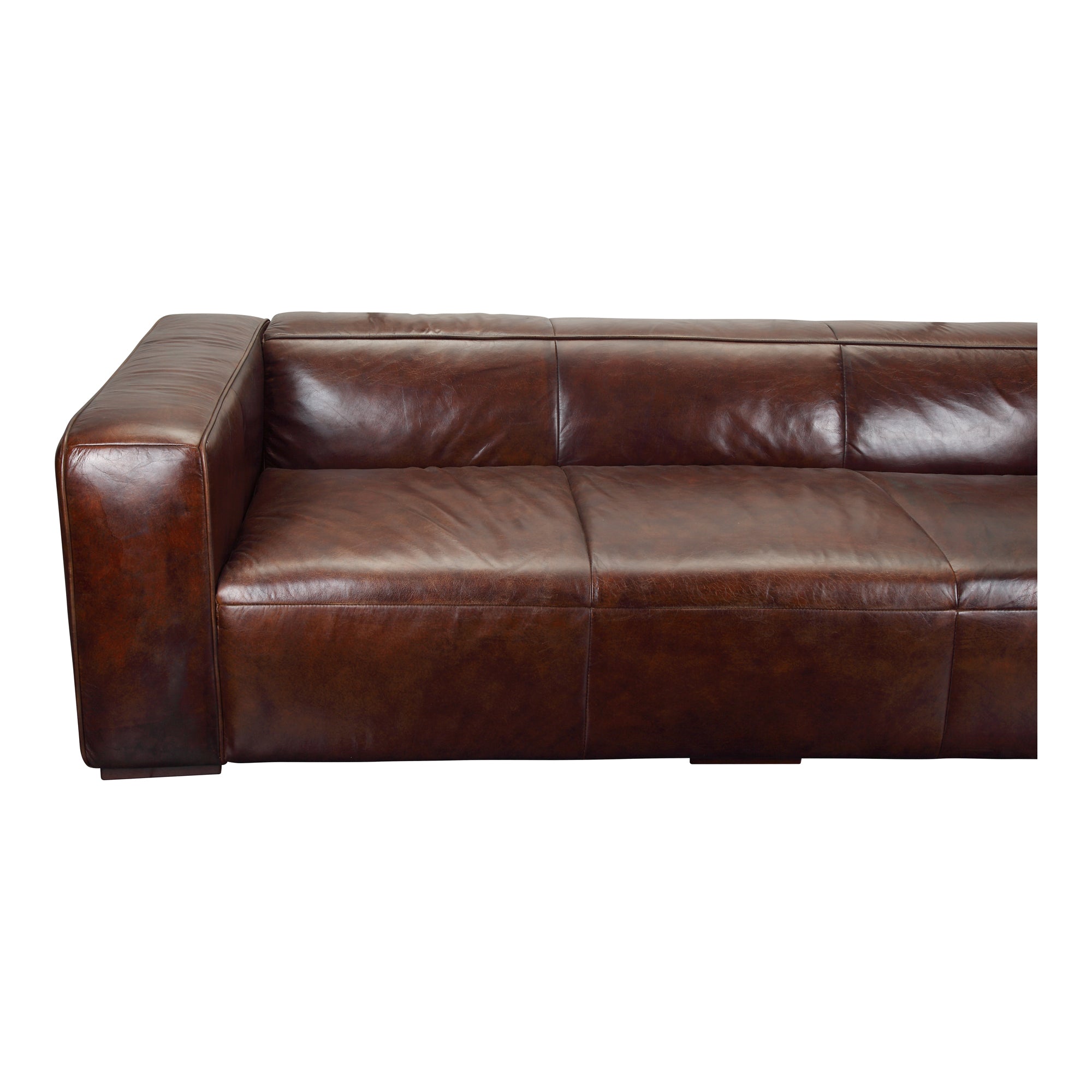 Moe's Home Collection Bolton Dark Brown Leather Sofa - Image 2