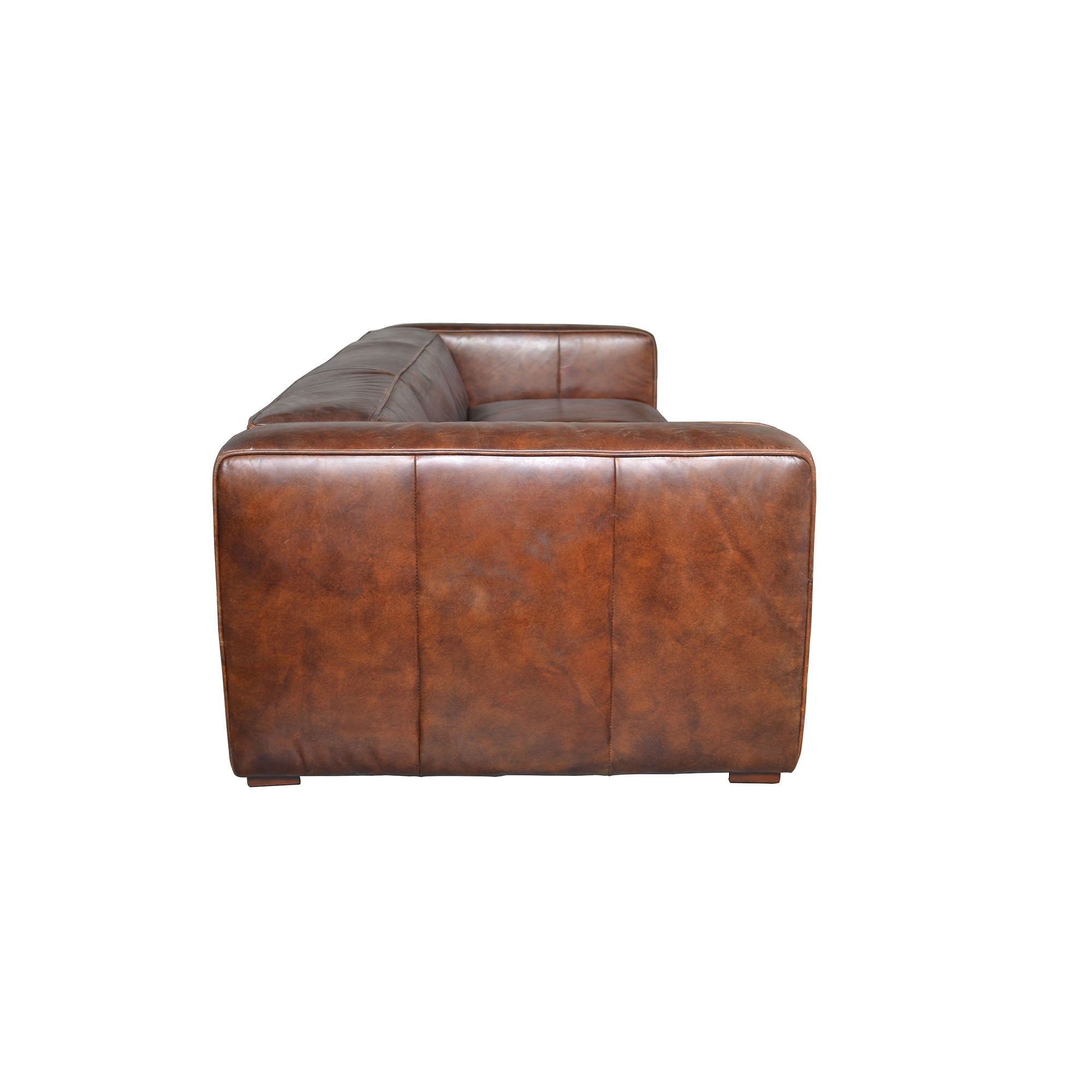 Moe's Home Collection Bolton Dark Brown Leather Sofa - Image 3