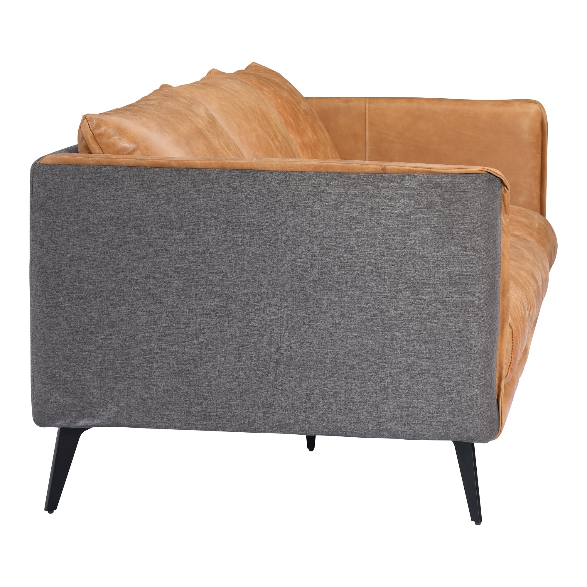 Moe's Home Collection Messina Cognac Leather Sofa - Image 3