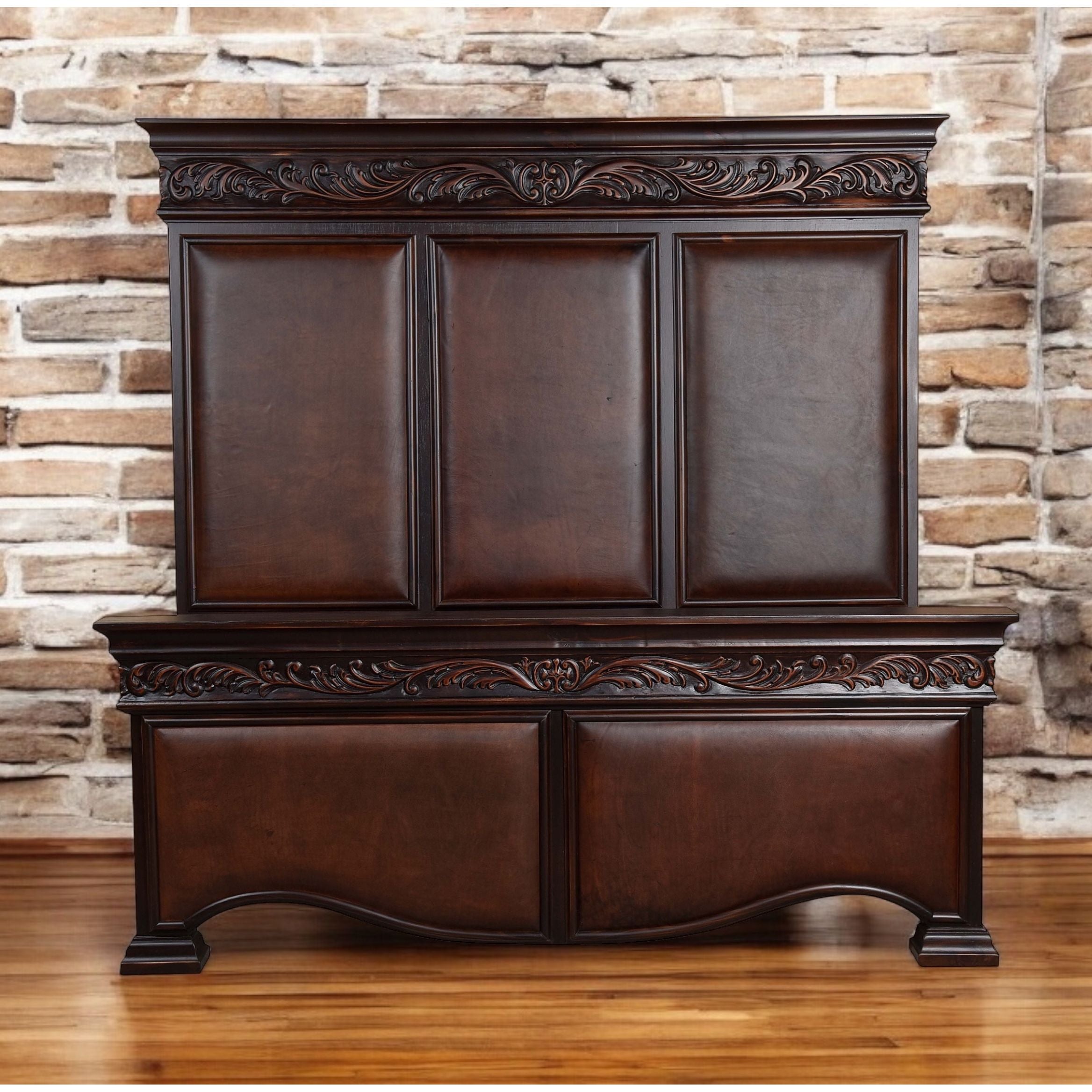 Casa Bonita Modern Rustic Montana King Leather Bed