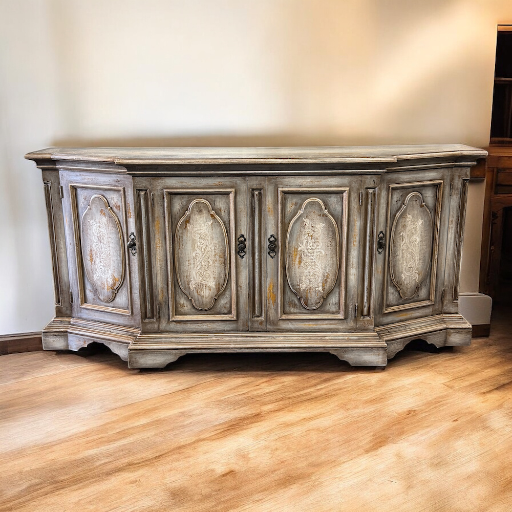 Casa Bonita Peruvian Hand-Painted Carved Wood Bellasera Buffet - Image 3