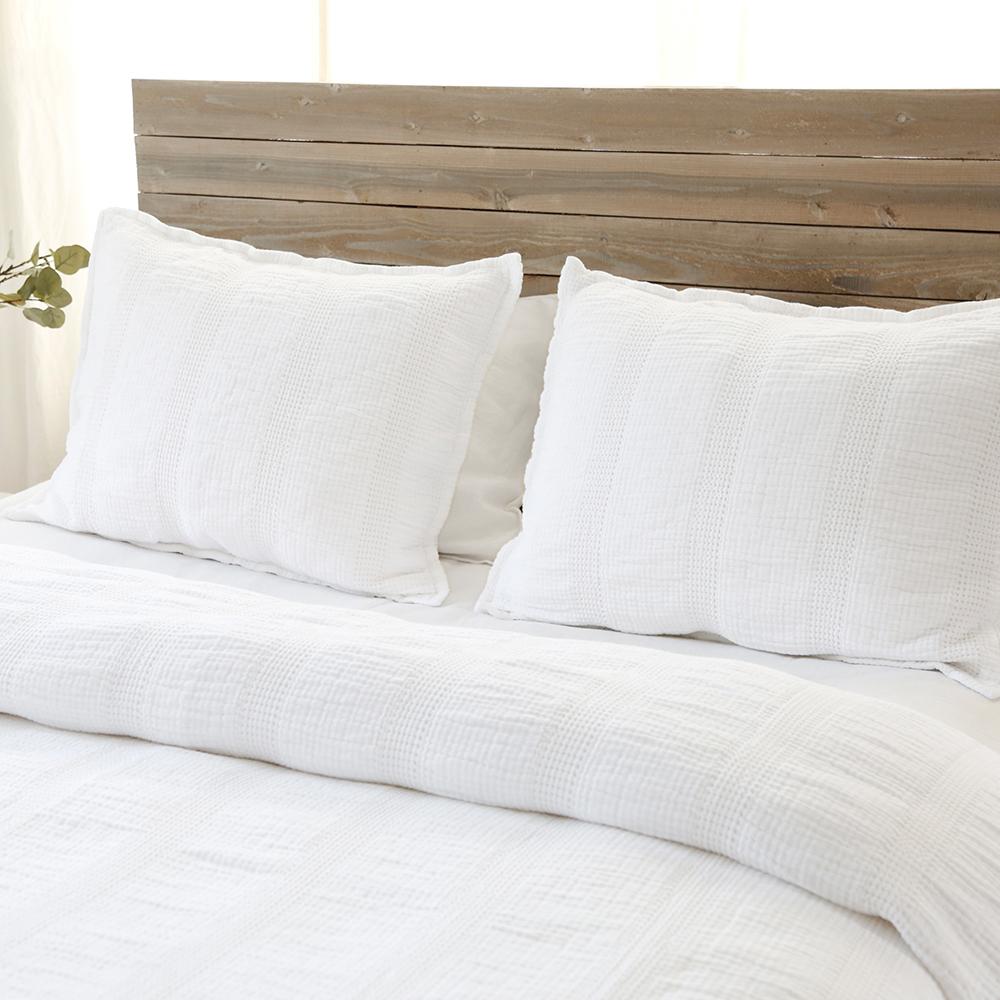 Pom Pom at Home Nantucket White Matelasse Coverlet and Pillow Shams ~ Available in Twin, Queen and King Sizes - Image 1