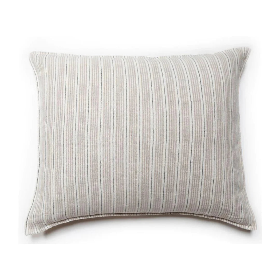 Pom Pom at Home Newport Striped Linen Big Pillow with Insert ~ 28 x 36 - Image 1
