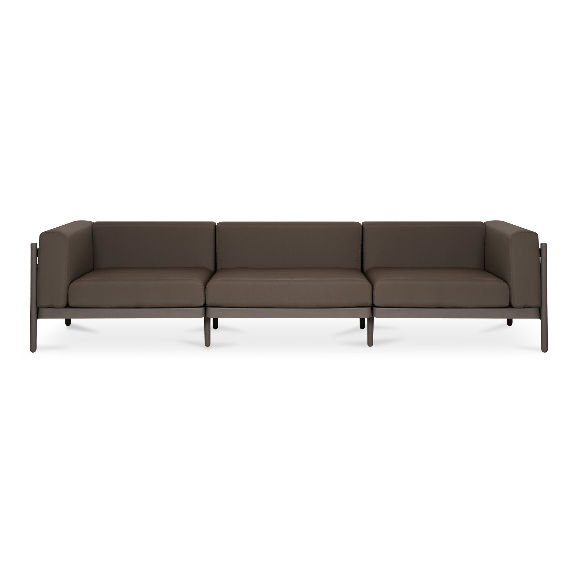 Moe's Home Collection Suri Red Outdoor 3-Seat Sofa - Image 1