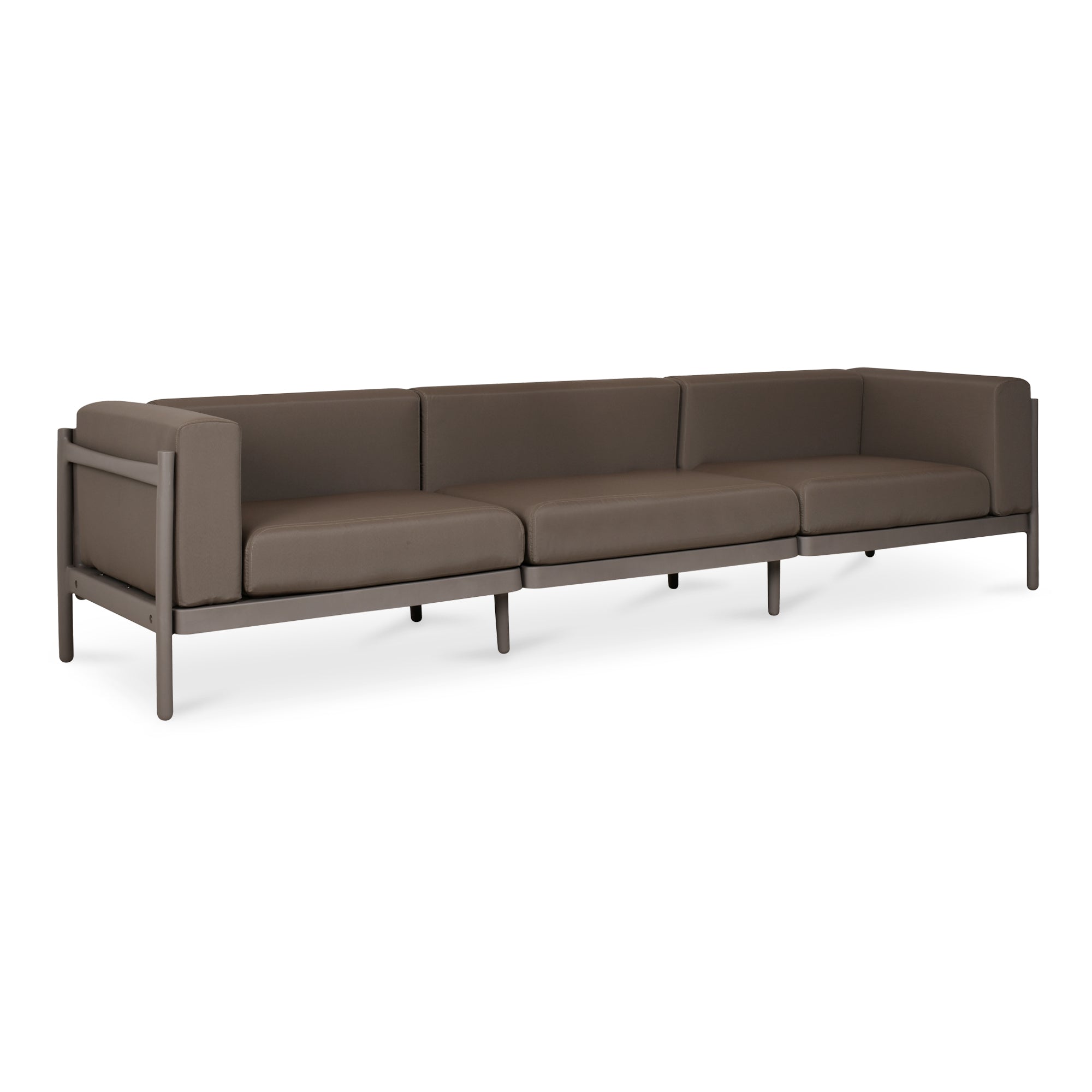 Moe's Home Collection Suri Red Outdoor 3-Seat Sofa - Image 2