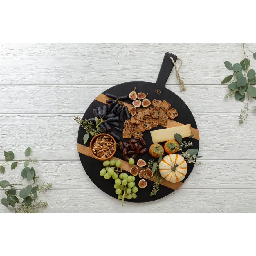 etúHOME Mod Charcuterie Cheese Board, Medium Round Black ~ IN-STORE PURCHASE ONLY - Image 2