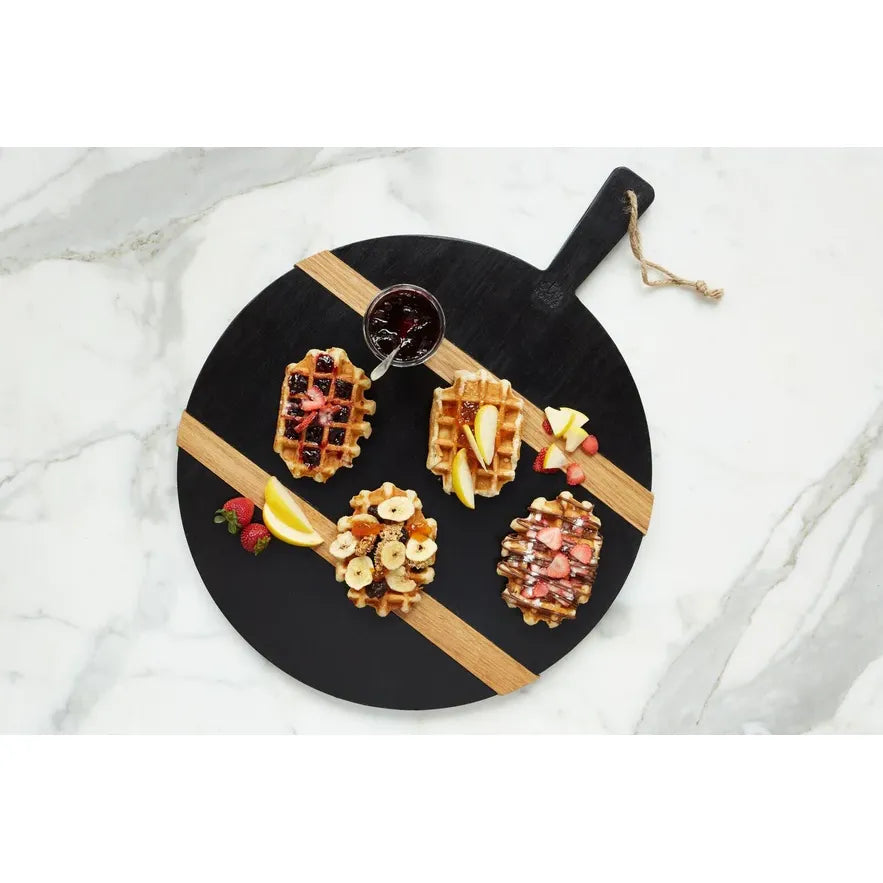 etúHOME Mod Charcuterie Cheese Board, Medium Round Black ~ IN-STORE PURCHASE ONLY - Image 3