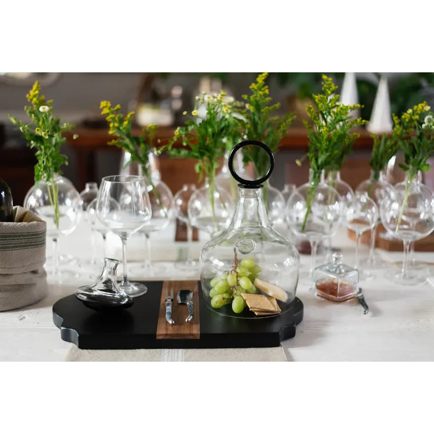 etúHOME Trefoil Wood Cheese Board Charger, Black ~ IN-STORE PURCHASE ONLY - Image 2